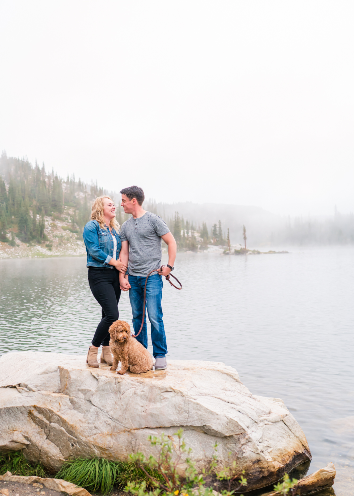 Rainy Summer Engagement at Mirror Lake in Medicine Bow National Park | Britni Girard Photography | Colorado Wedding Photographer and Videographer | Husband Wife photography team | Mountain Engagement
