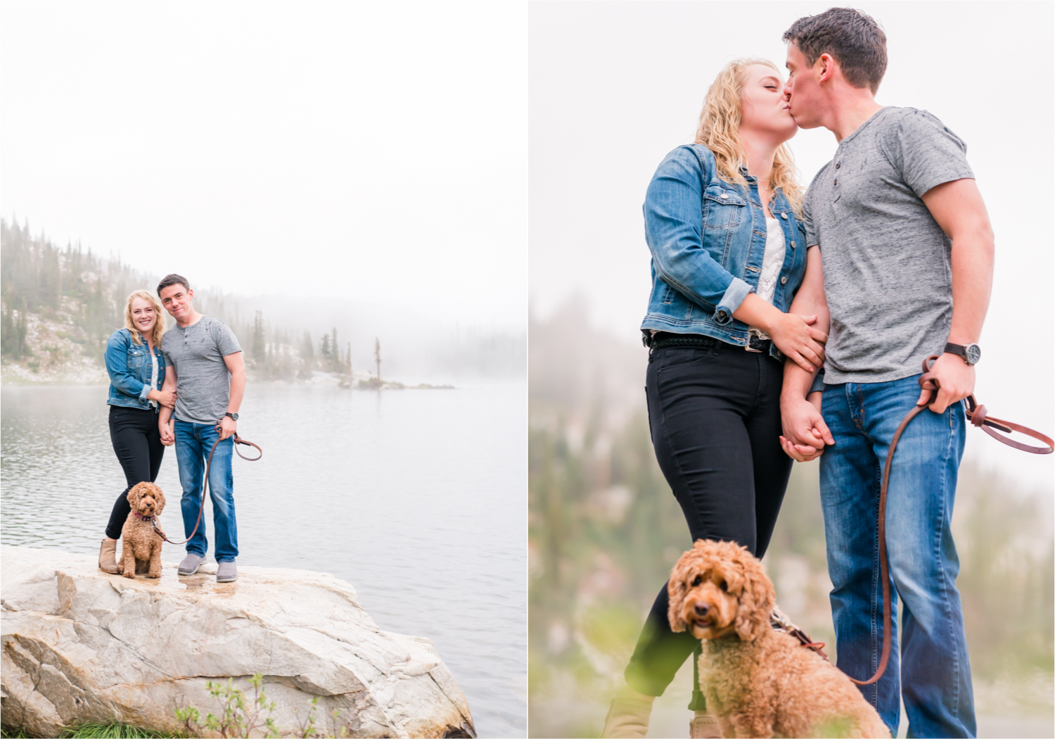Rainy Summer Engagement at Mirror Lake in Medicine Bow National Park | Britni Girard Photography | Colorado Wedding Photographer and Videographer | Husband Wife photography team | Mountain Engagement