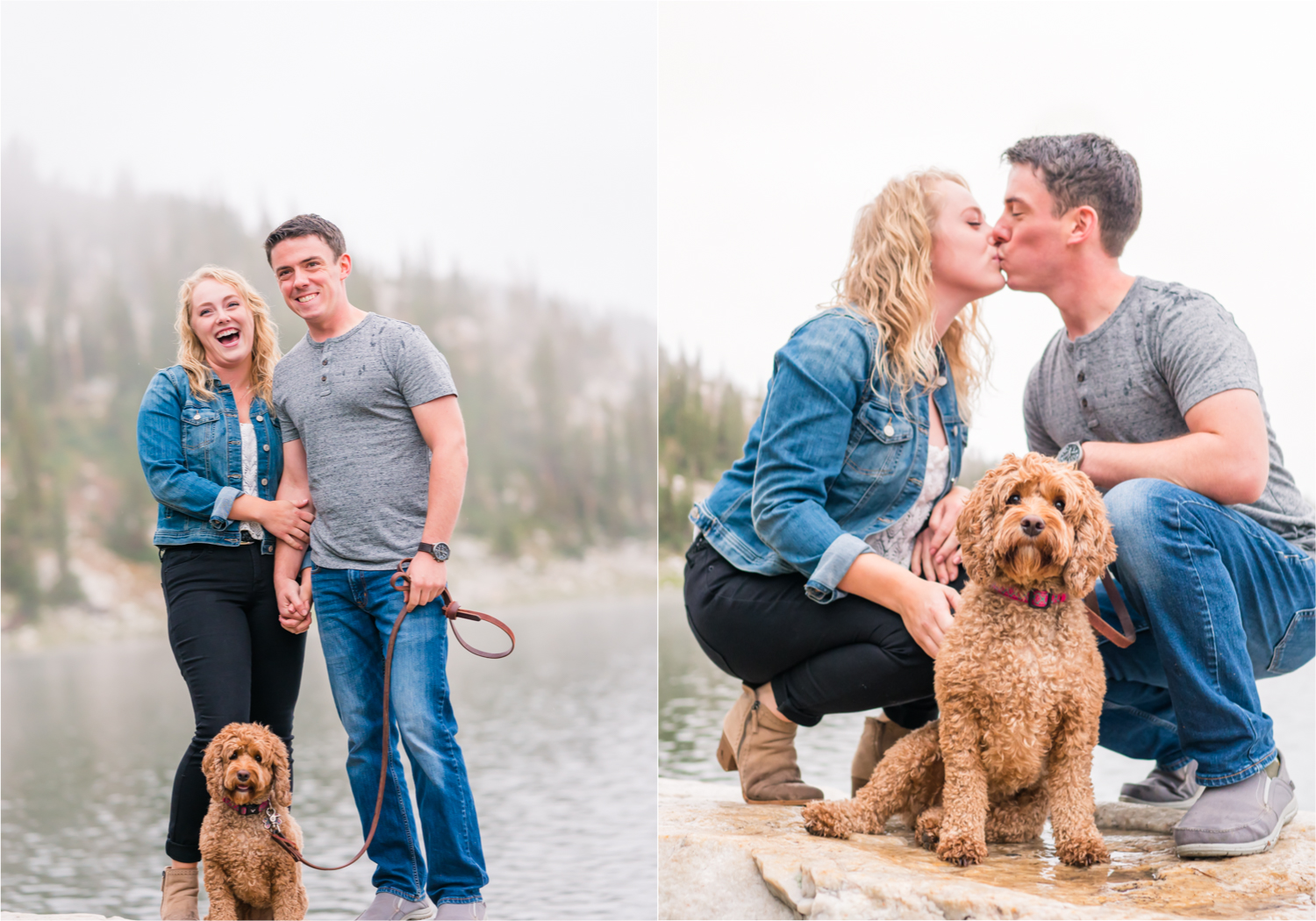 Rainy Summer Engagement at Mirror Lake in Medicine Bow National Park | Britni Girard Photography | Colorado Wedding Photographer and Videographer | Husband Wife photography team | Mountain Engagement