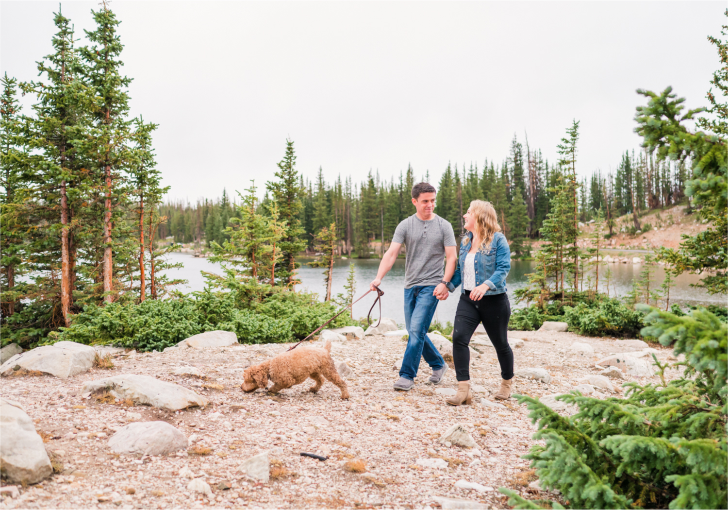 Rainy Summer Engagement at Mirror Lake in Medicine Bow National Park | Britni Girard Photography | Colorado Wedding Photographer and Videographer | Husband Wife photography team | Mountain Engagement