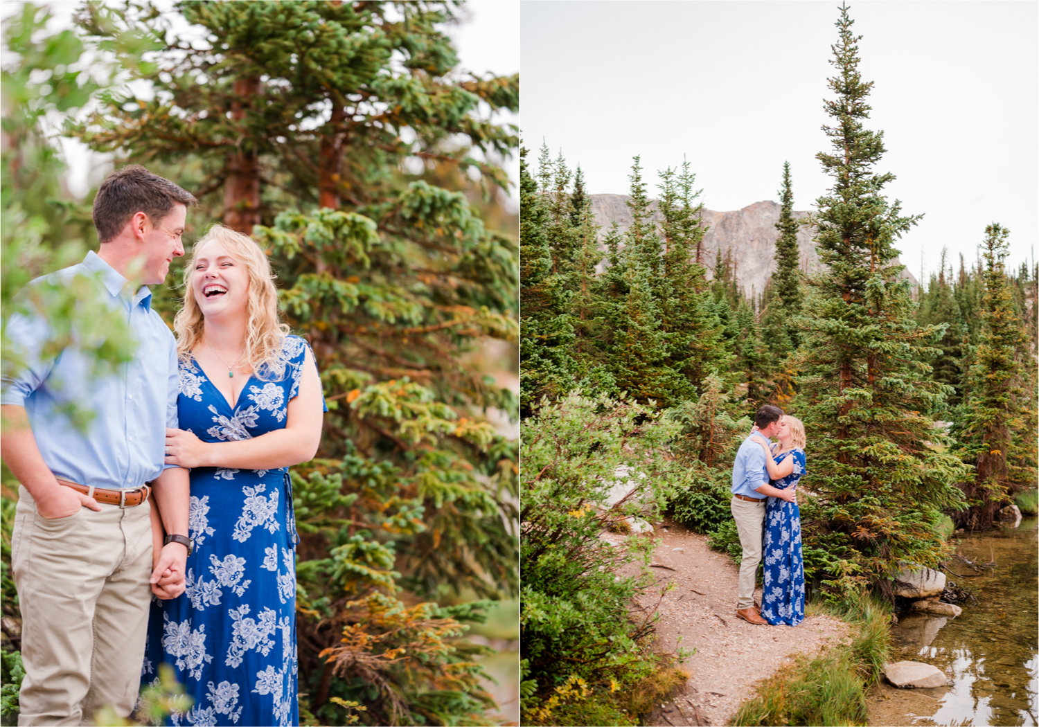 Rainy Summer Engagement at Mirror Lake in Medicine Bow National Park | Britni Girard Photography | Colorado Wedding Photographer and Videographer | Husband Wife photography team | Mountain Engagement