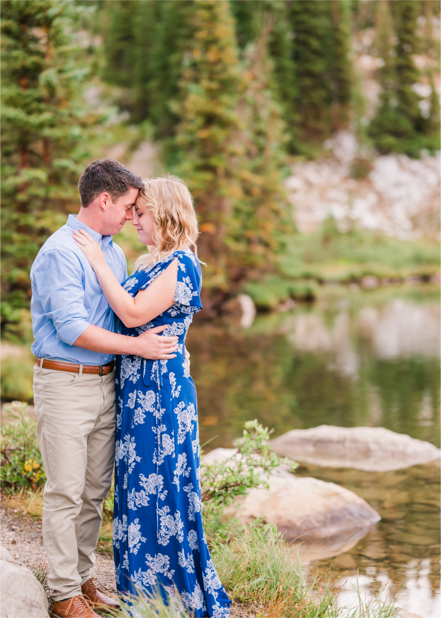 Rainy Summer Engagement at Mirror Lake in Medicine Bow National Park | Britni Girard Photography | Colorado Wedding Photographer and Videographer | Husband Wife photography team | Mountain Engagement