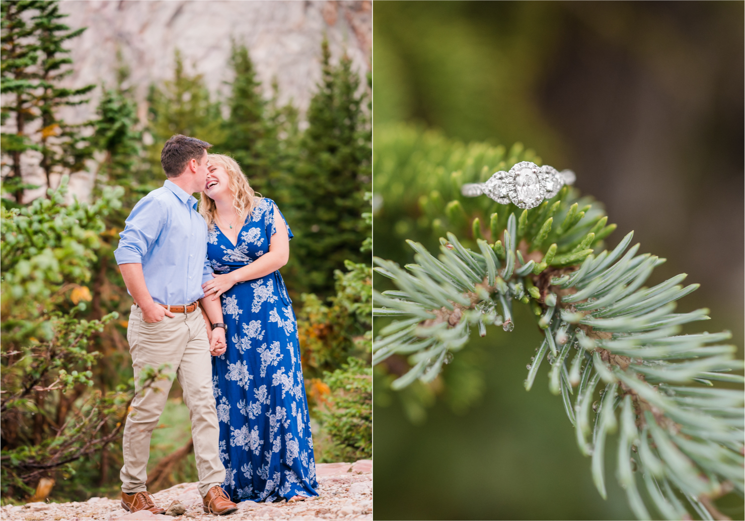 Rainy Summer Engagement at Mirror Lake in Medicine Bow National Park | Britni Girard Photography | Colorado Wedding Photographer and Videographer | Husband Wife photography team | Mountain Engagement