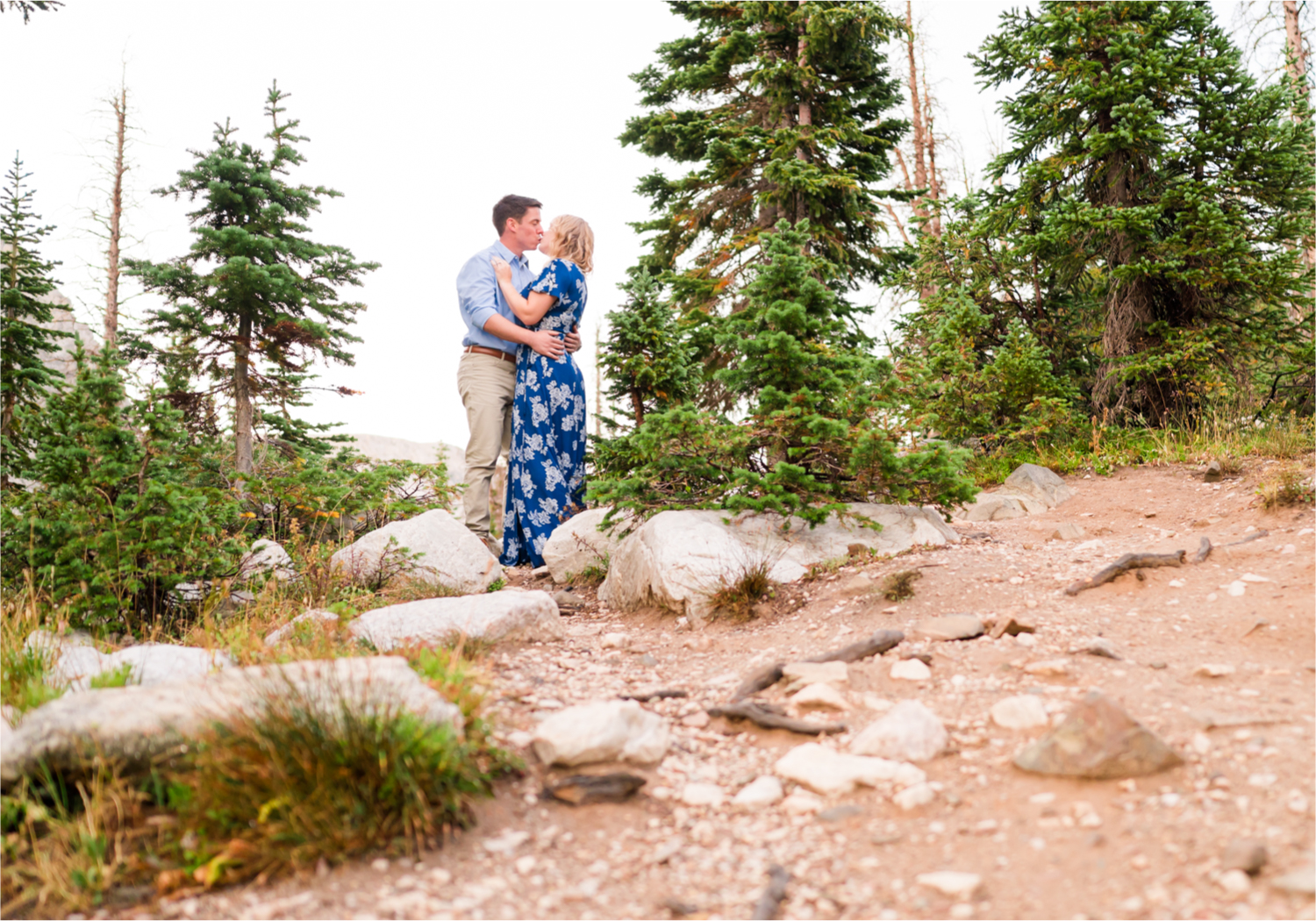 Rainy Summer Engagement at Mirror Lake in Medicine Bow National Park | Britni Girard Photography | Colorado Wedding Photographer and Videographer | Husband Wife photography team | Mountain Engagement