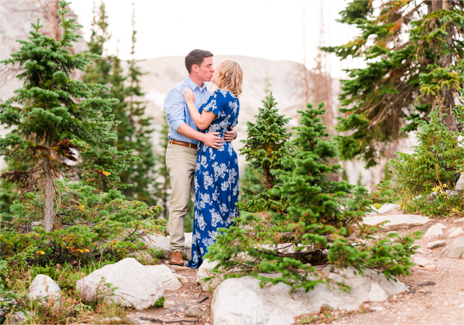 Rainy Summer Engagement at Mirror Lake in Medicine Bow National Park | Britni Girard Photography | Colorado Wedding Photographer and Videographer | Husband Wife photography team | Mountain Engagement
