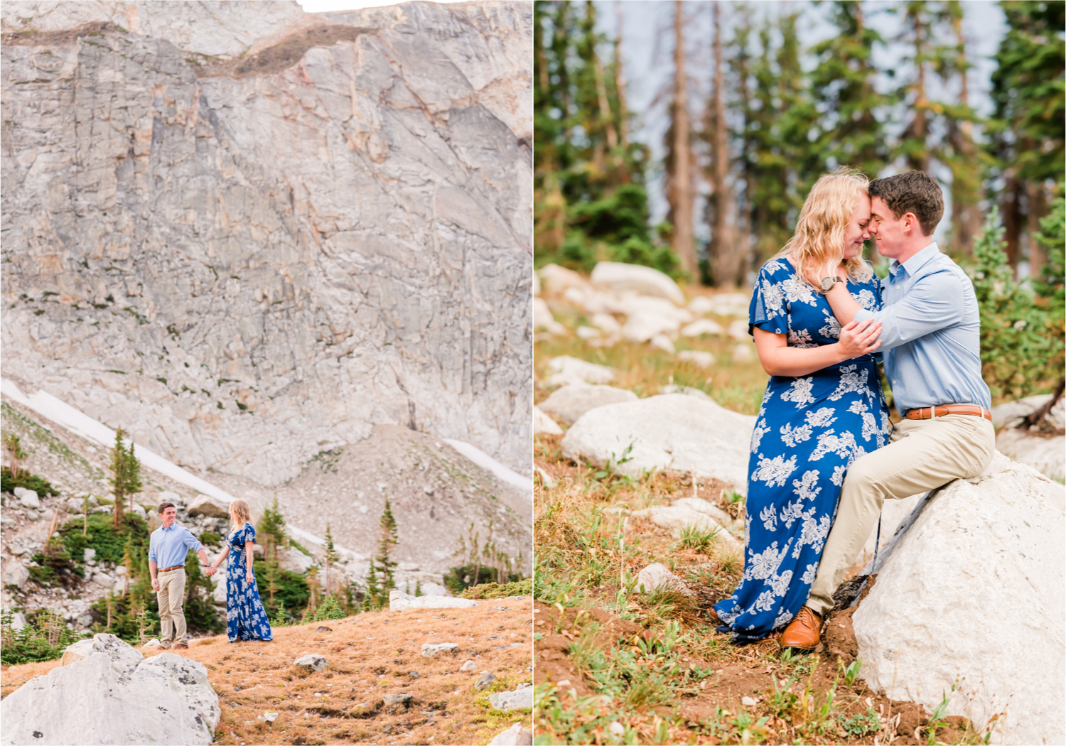 Rainy Summer Engagement at Mirror Lake in Medicine Bow National Park | Britni Girard Photography | Colorado Wedding Photographer and Videographer | Husband Wife photography team | Mountain Engagement