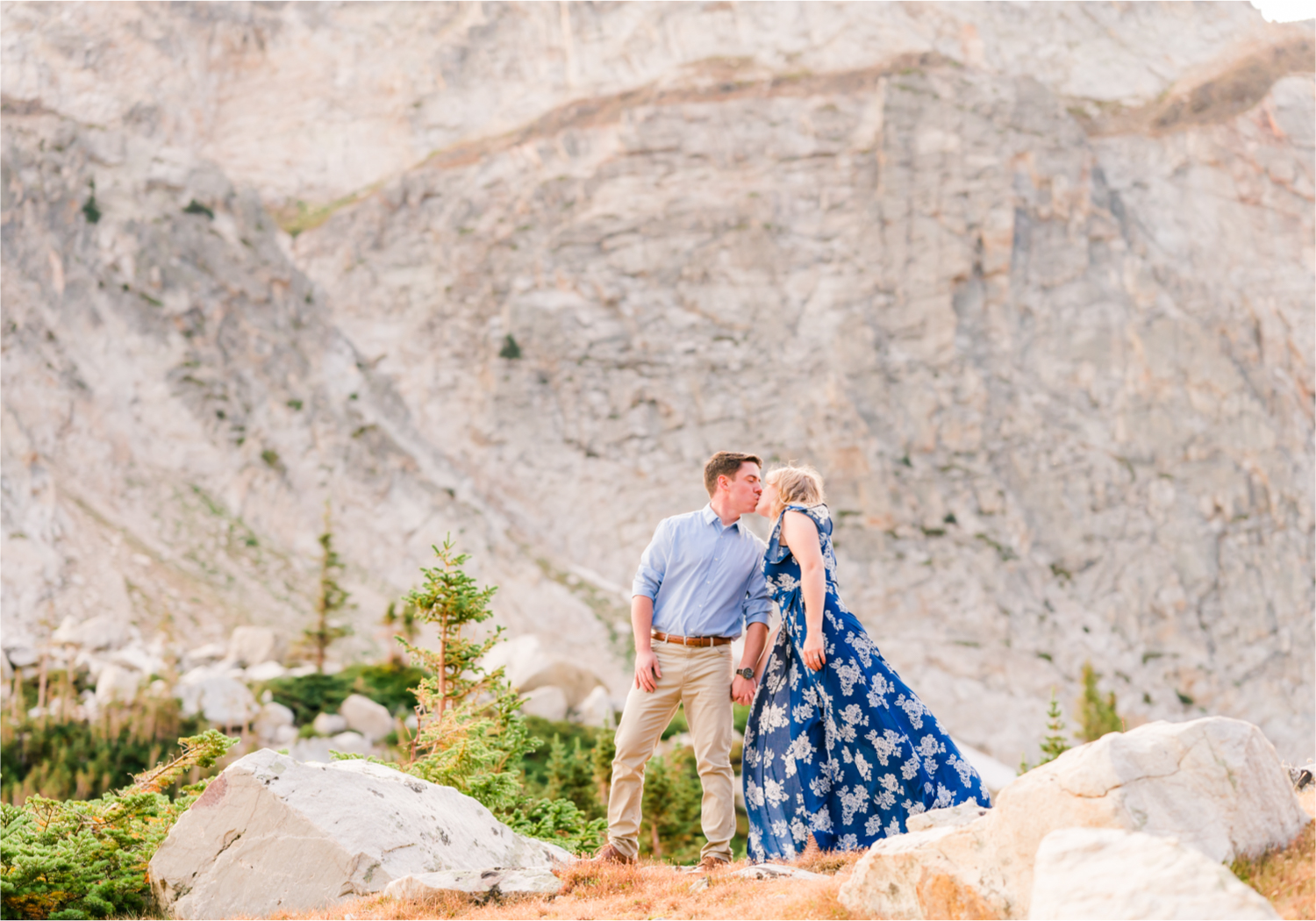 Rainy Summer Engagement at Mirror Lake in Medicine Bow National Park | Britni Girard Photography | Colorado Wedding Photographer and Videographer | Husband Wife photography team | Mountain Engagement
