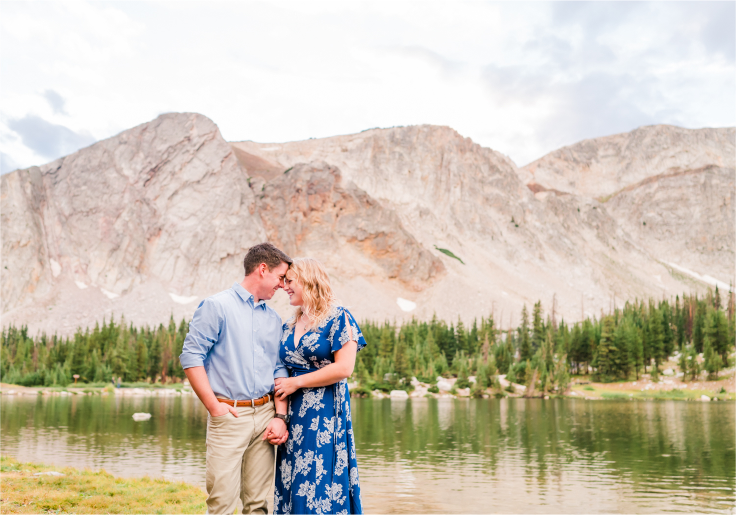 Rainy Summer Engagement at Mirror Lake in Medicine Bow National Park | Britni Girard Photography | Colorado Wedding Photographer and Videographer | Husband Wife photography team | Mountain Engagement