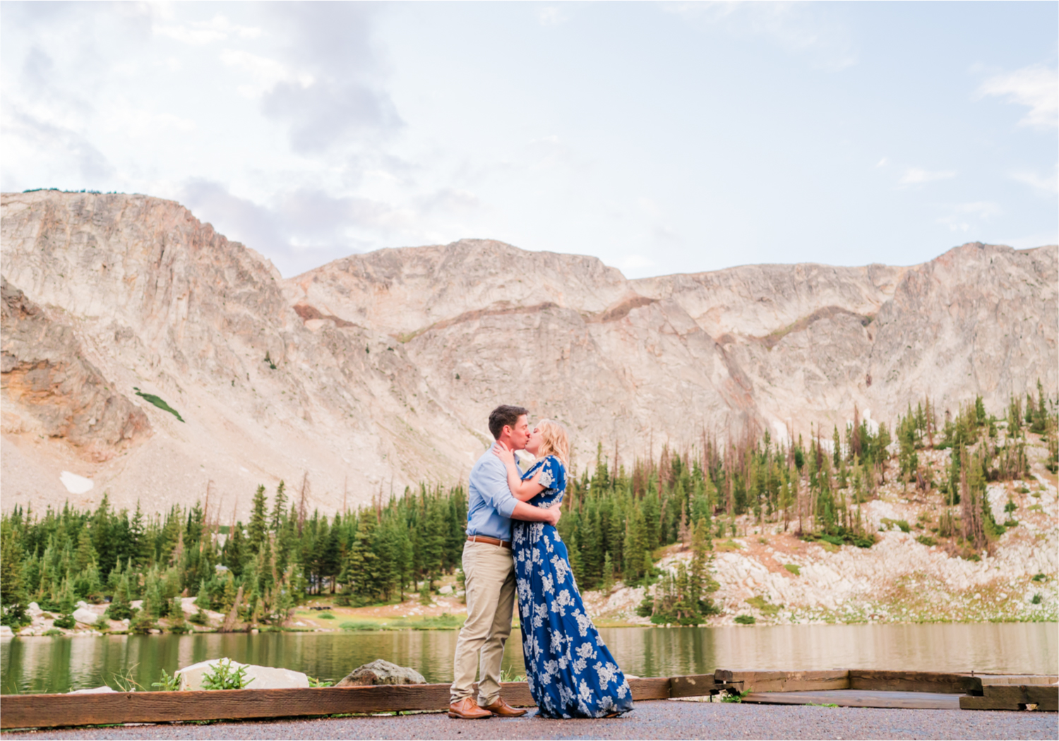 Rainy Summer Engagement at Mirror Lake in Medicine Bow National Park | Britni Girard Photography | Colorado Wedding Photographer and Videographer | Husband Wife photography team | Mountain Engagement