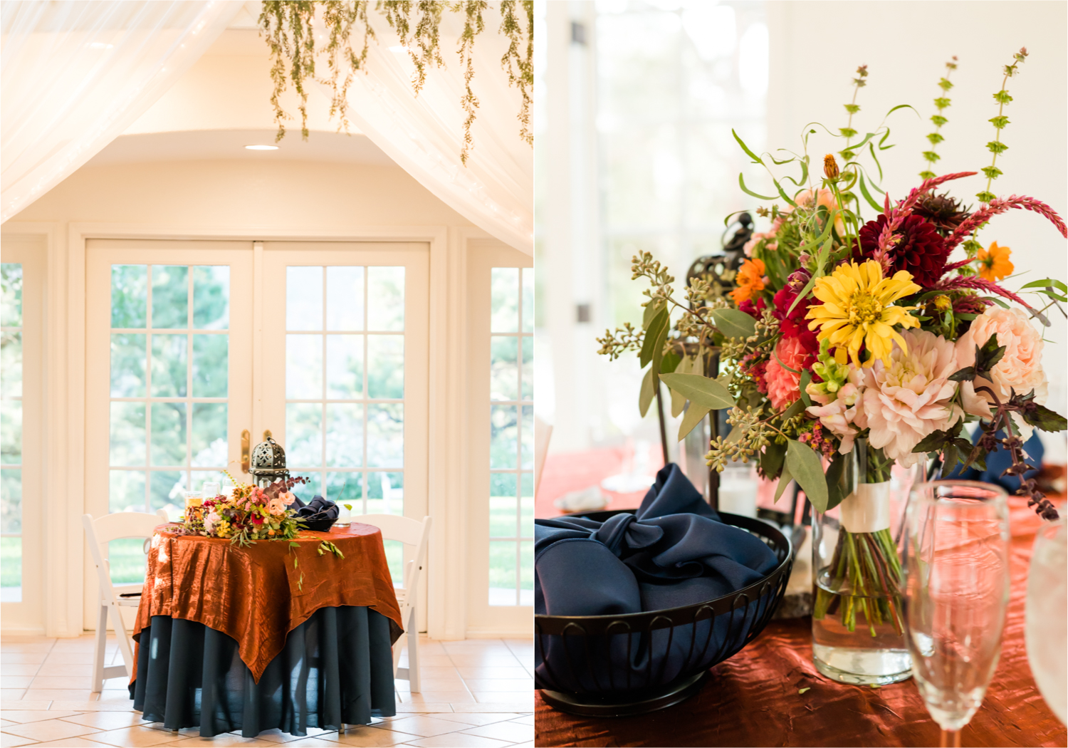 Romantic Whimsical Wedding at the Lionscrest Manor in Lyons, CO | Britni Girard Photography - Wedding Photo and Video Team | Rustic Fall Decor mixed in Burgundy, Blush, Gold and Sage | Wedding Dress from Anna Be Bridal by Hailey Paige | Hair and Makeup by Glam 5280 Chaundra Revier | Florals by Aflorae | Reception in Manor Ballroom | Sweetheart Table