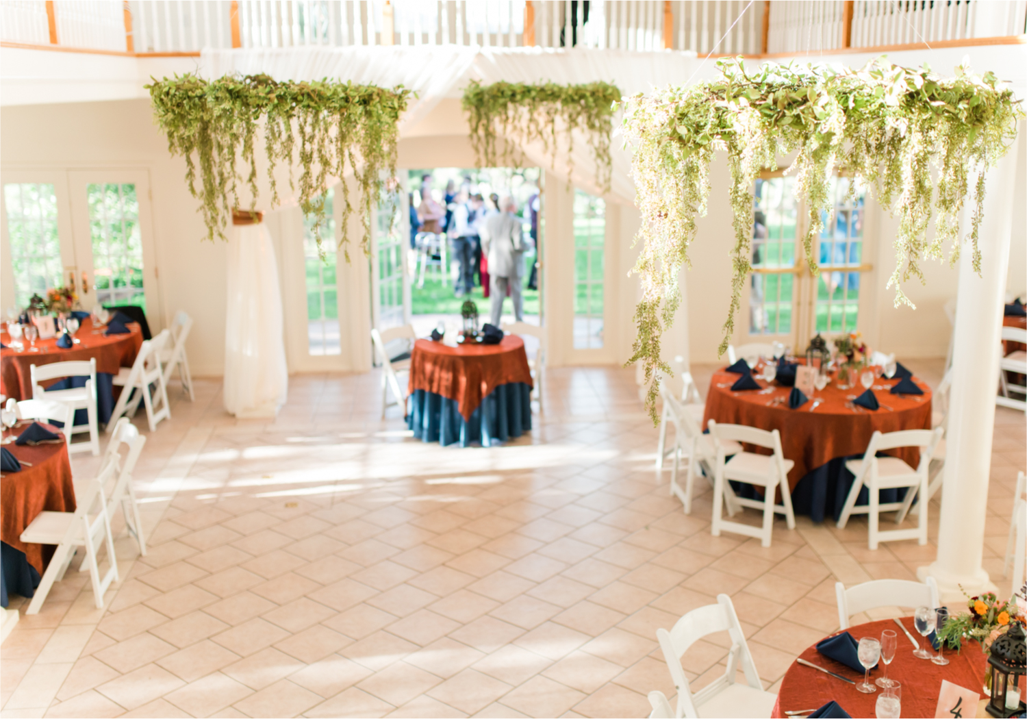 Romantic Whimsical Wedding at the Lionscrest Manor in Lyons, CO | Britni Girard Photography - Wedding Photo and Video Team | Rustic Fall Decor mixed in Burgundy, Blush, Gold and Sage | Wedding Dress from Anna Be Bridal by Hailey Paige | Hair and Makeup by Glam 5280 Chaundra Revier | Florals by Aflorae | Reception in Manor Ballroom | Burnt Orange and Navy Tablescapes