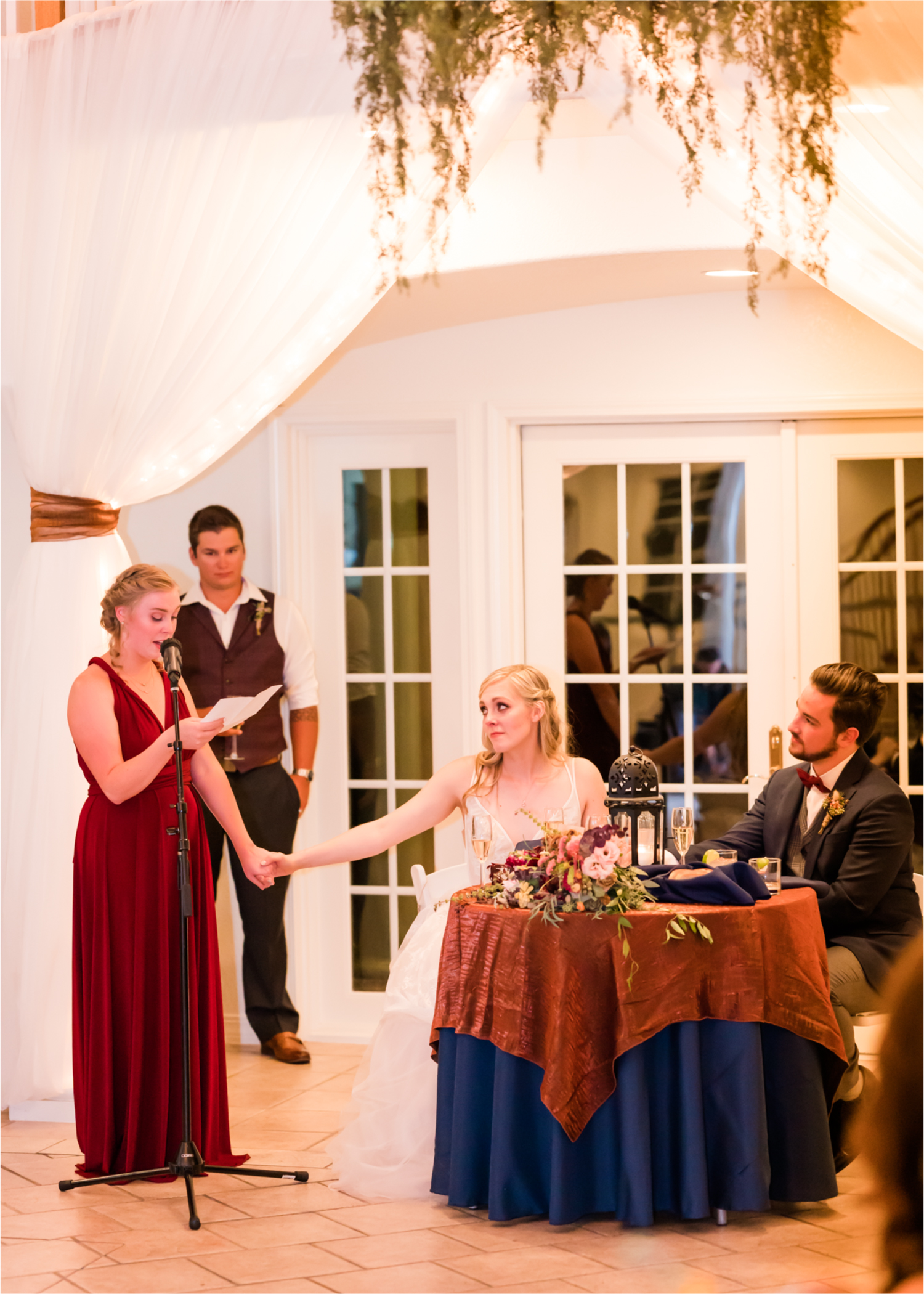 Romantic Whimsical Wedding at the Lionscrest Manor in Lyons, CO | Britni Girard Photography - Wedding Photo and Video Team | Rustic Fall Decor mixed in Burgundy, Blush, Gold and Sage | Wedding Dress from Anna Be Bridal by Hailey Paige | Hair and Makeup by Glam 5280 Chaundra Revier | Florals by Aflorae | Reception in Manor Ballroom | Catering by Greens point Catering | DJ PureSounds LLC | Cake by Nothing Bundt Cakes| Donuts by Lamar’s Donuts