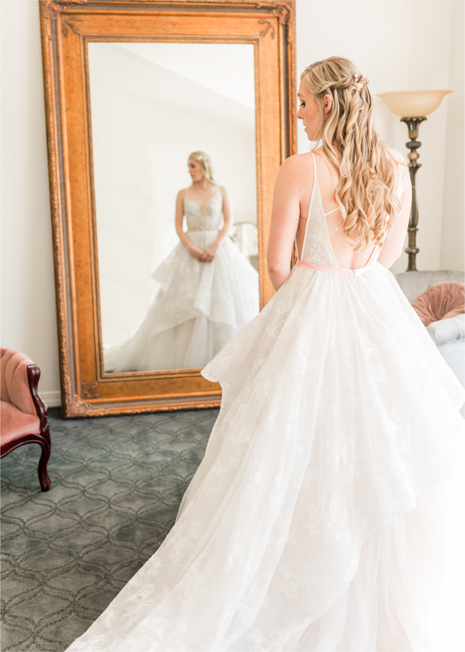 Romantic Whimsical Wedding at the Lionscrest Manor in Lyons, CO | Britni Girard Photography - Wedding Photo and Video Team | Rustic Fall Decor mixed in Burgundy, Blush, Gold and Sage | Wedding Dress from Anna Be Bridal by Hailey Paige | Hair and Makeup by Glam 5280 Chaundra Revier |