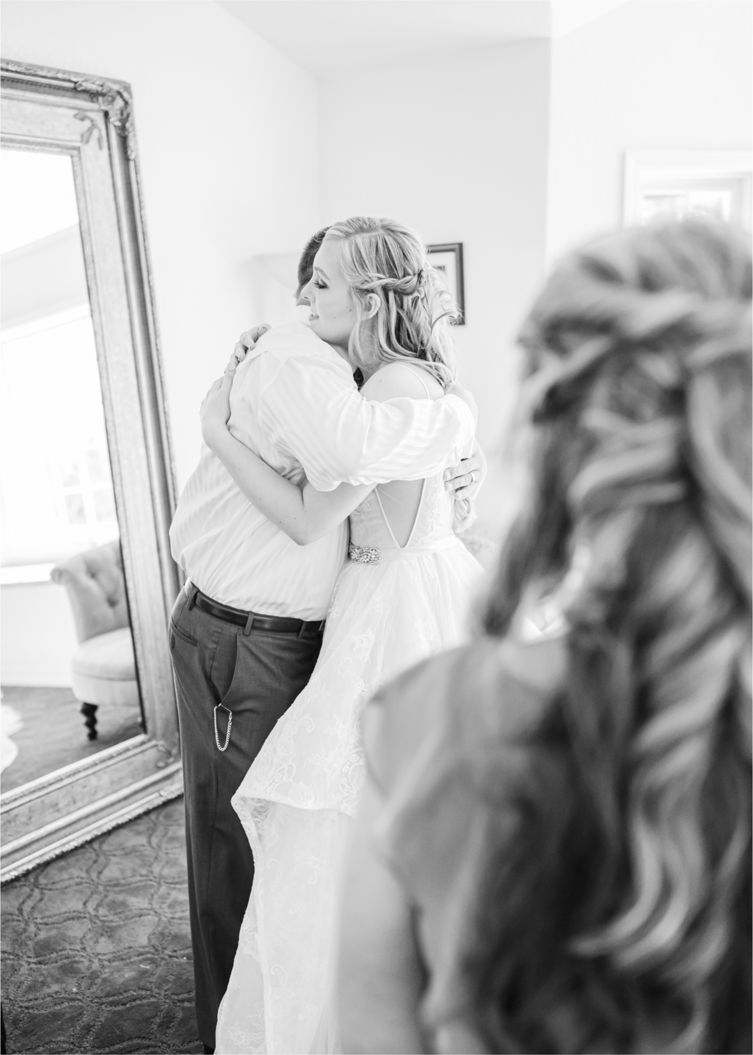 Romantic Whimsical Wedding at the Lionscrest Manor in Lyons, CO | Britni Girard Photography - Wedding Photo and Video Team | Rustic Fall Decor mixed in Burgundy, Blush, Gold and Sage | Wedding Dress from Anna Be Bridal by Hailey Paige | Hair and Makeup by Glam 5280 Chaundra Revier | Daddy Daughter First Look and Gift