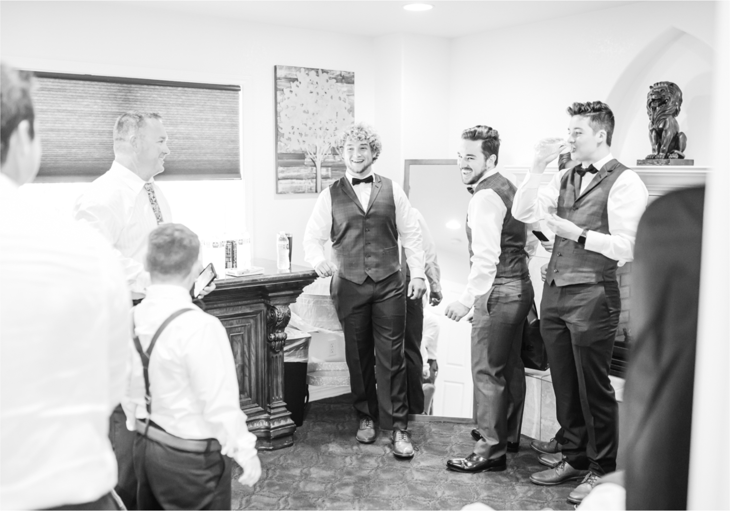 Romantic Whimsical Wedding at the Lionscrest Manor in Lyons, CO | Britni Girard Photography - Wedding Photo and Video Team | Rustic Fall Decor mixed in Burgundy, Blush, Gold and Sage | Groomsmen Getting Ready | Custom Suit from Jos. a Banks