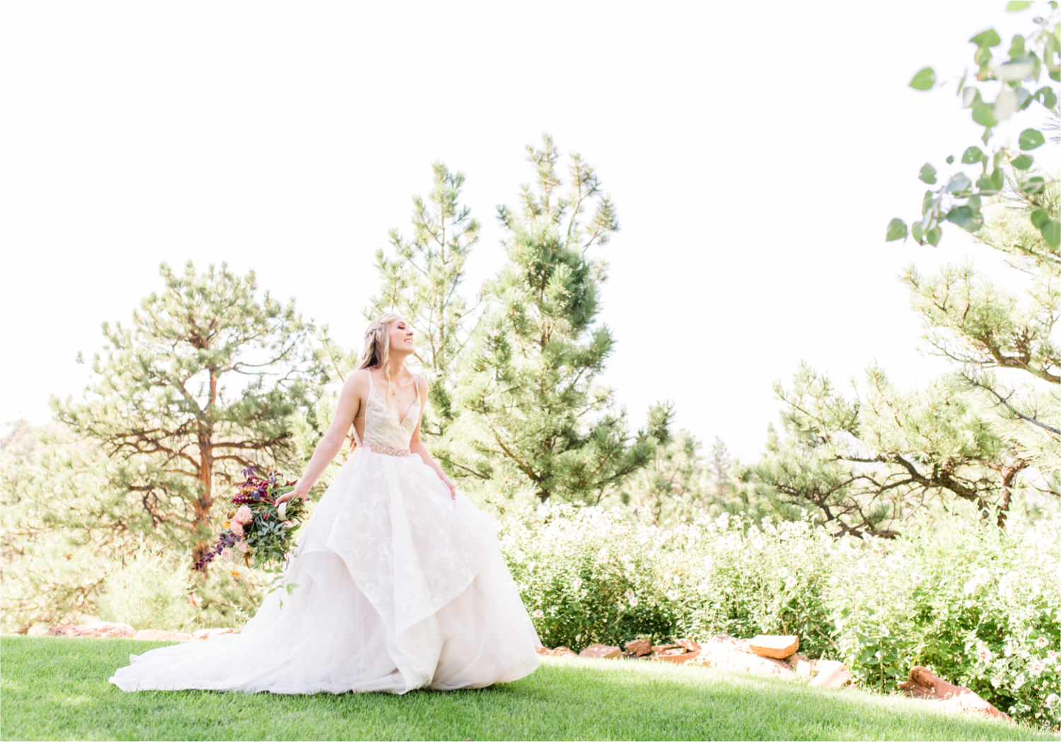 Romantic Whimsical Wedding at the Lionscrest Manor in Lyons, CO | Britni Girard Photography - Wedding Photo and Video Team | Rustic Fall Decor mixed in Burgundy, Blush, Gold and Sage | Wedding Dress from Anna Be Bridal by Hailey Paige | Hair and Makeup by Glam 5280 Chaundra Revier | Florals by Aflorae