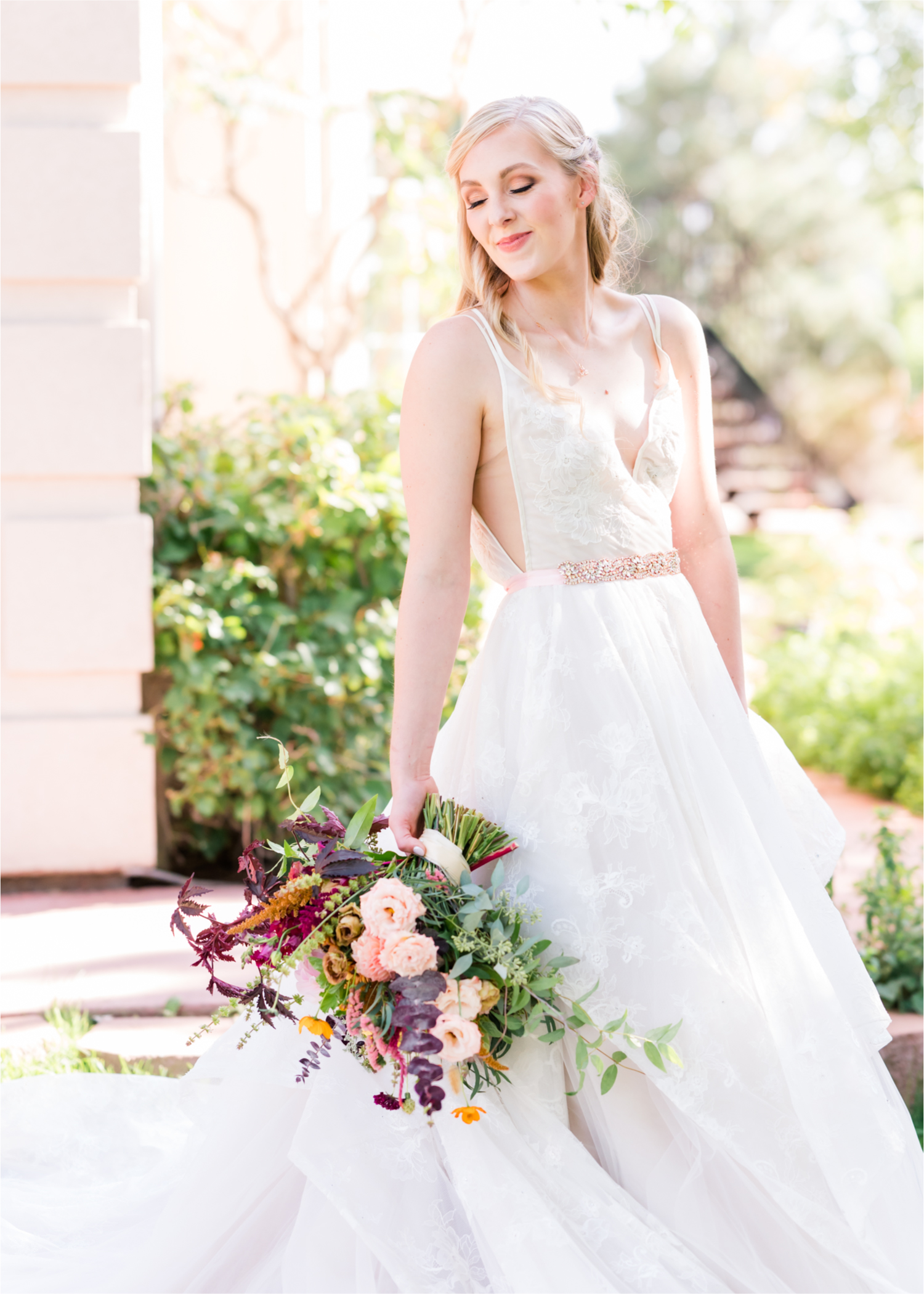 Romantic Whimsical Wedding at the Lionscrest Manor in Lyons, CO | Britni Girard Photography - Wedding Photo and Video Team | Rustic Fall Decor mixed in Burgundy, Blush, Gold and Sage | Wedding Dress from Anna Be Bridal by Hailey Paige | Hair and Makeup by Glam 5280 Chaundra Revier | Florals by Aflorae