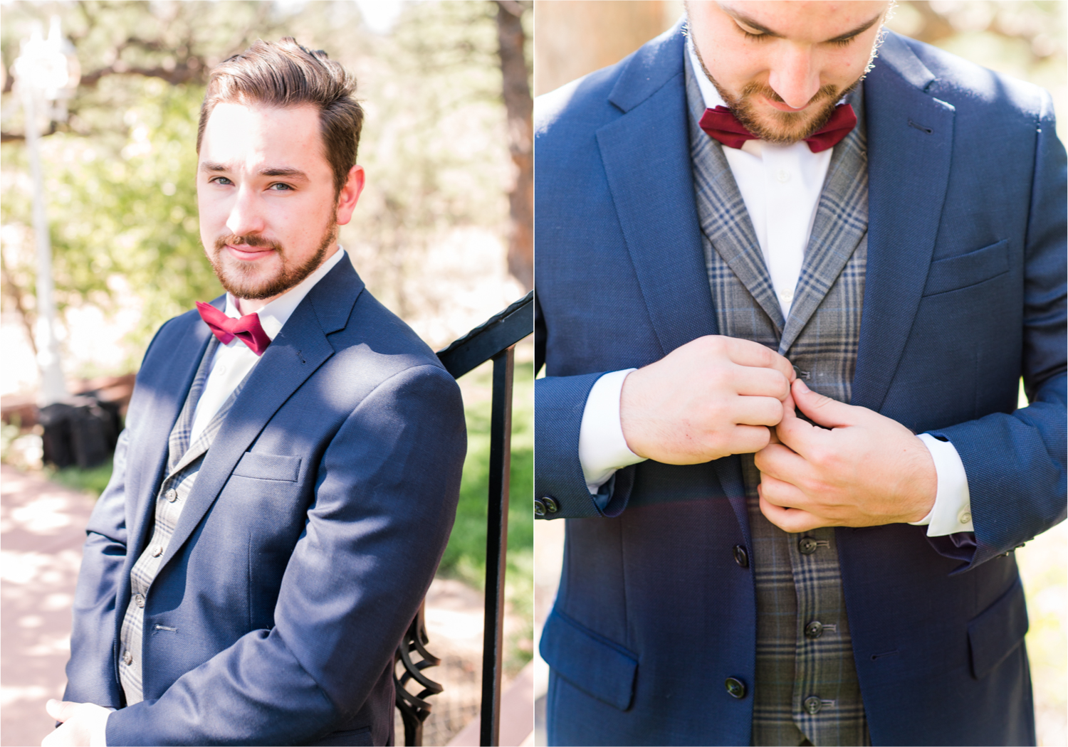 Romantic Whimsical Wedding at the Lionscrest Manor in Lyons, CO | Britni Girard Photography - Wedding Photo and Video Team | Rustic Fall Decor mixed in Burgundy, Blush, Gold and Sage | Groom in Custom Suit from Jos. a Banks