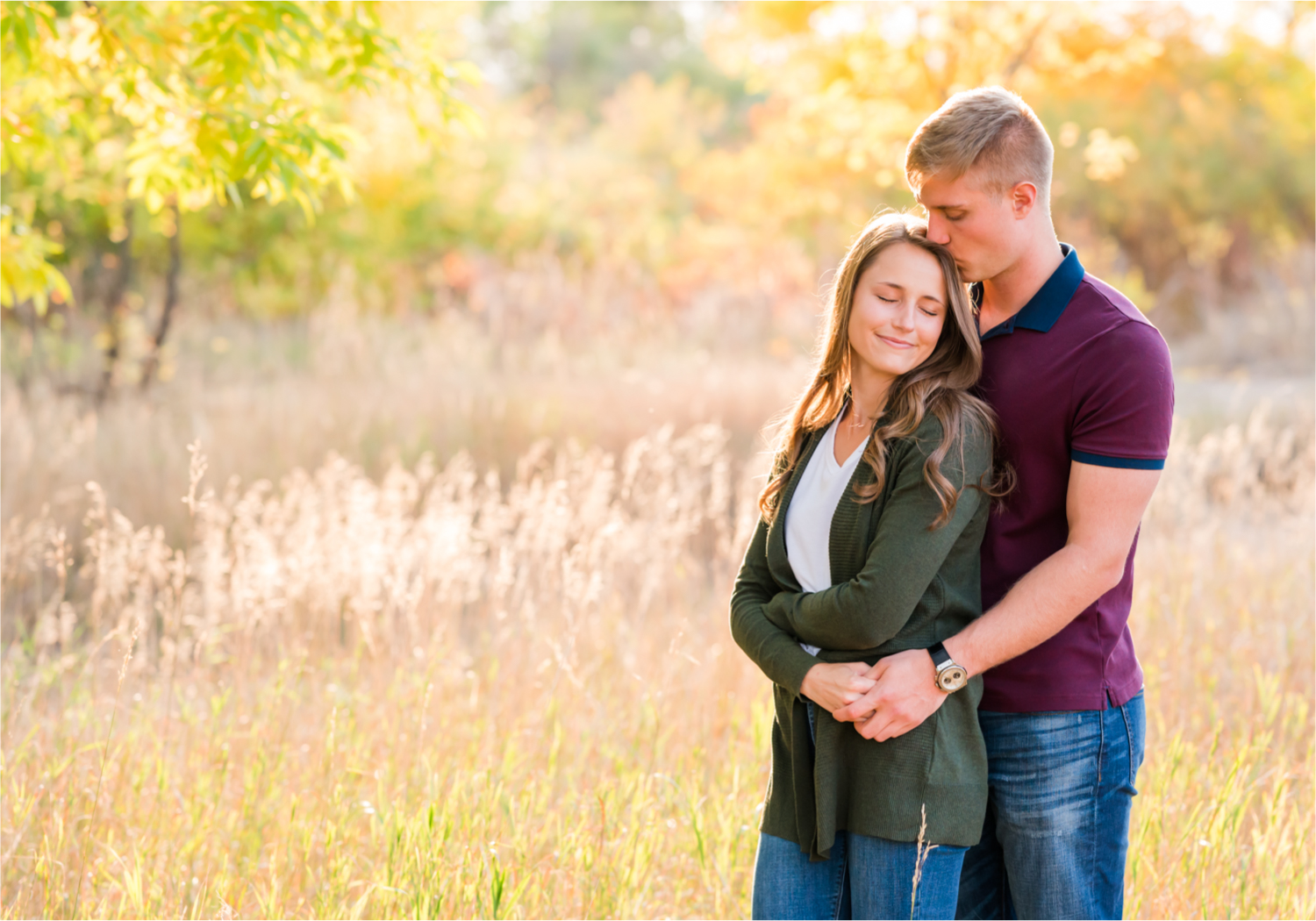 Fall Engagement at Prospect Ponds in Fort Collins | Britni Girard Photography | Colorado Wedding Photography and Videography | Husband and Wife Team | Trails of fall leaves and romantic snuggles under the canopy of color