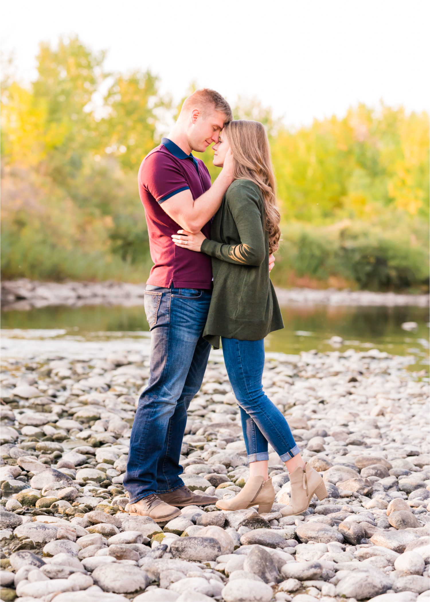 Fall Engagement at Prospect Ponds in Fort Collins | Britni Girard Photography | Colorado Wedding Photography and Videography | Husband and Wife Team | Trails of fall leaves and romantic snuggles under the canopy of color