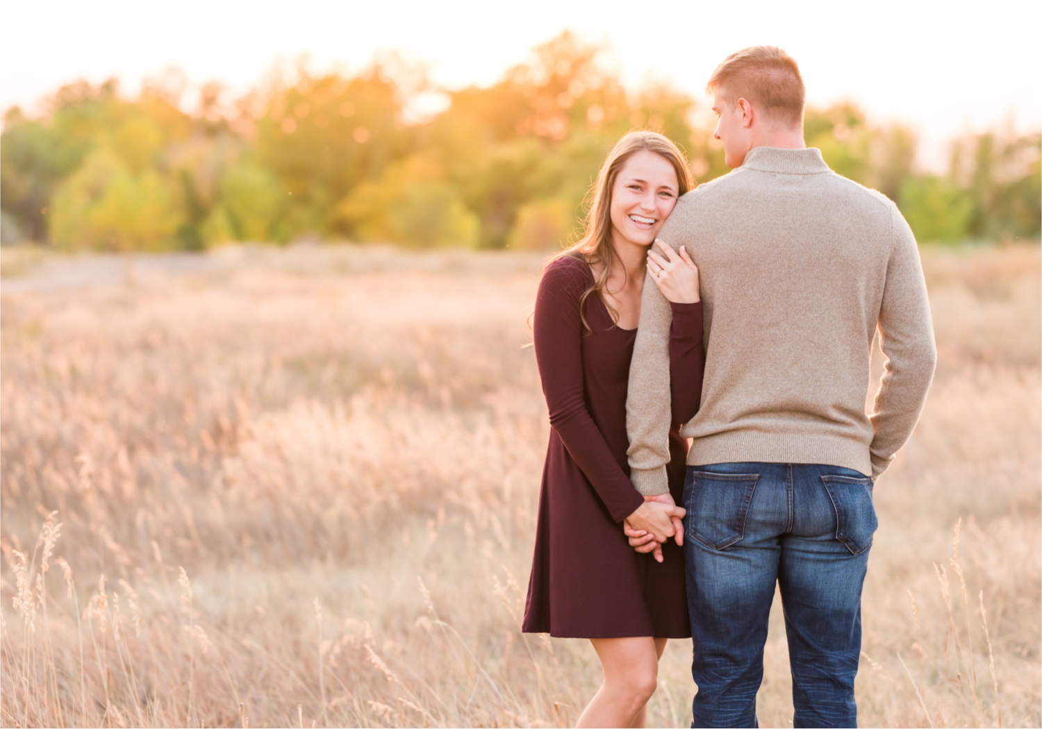 Fall Engagement at Prospect Ponds in Fort Collins | Britni Girard Photography | Colorado Wedding Photography and Videography | Husband and Wife Team | Trails of fall leaves and romantic snuggles under the canopy of color