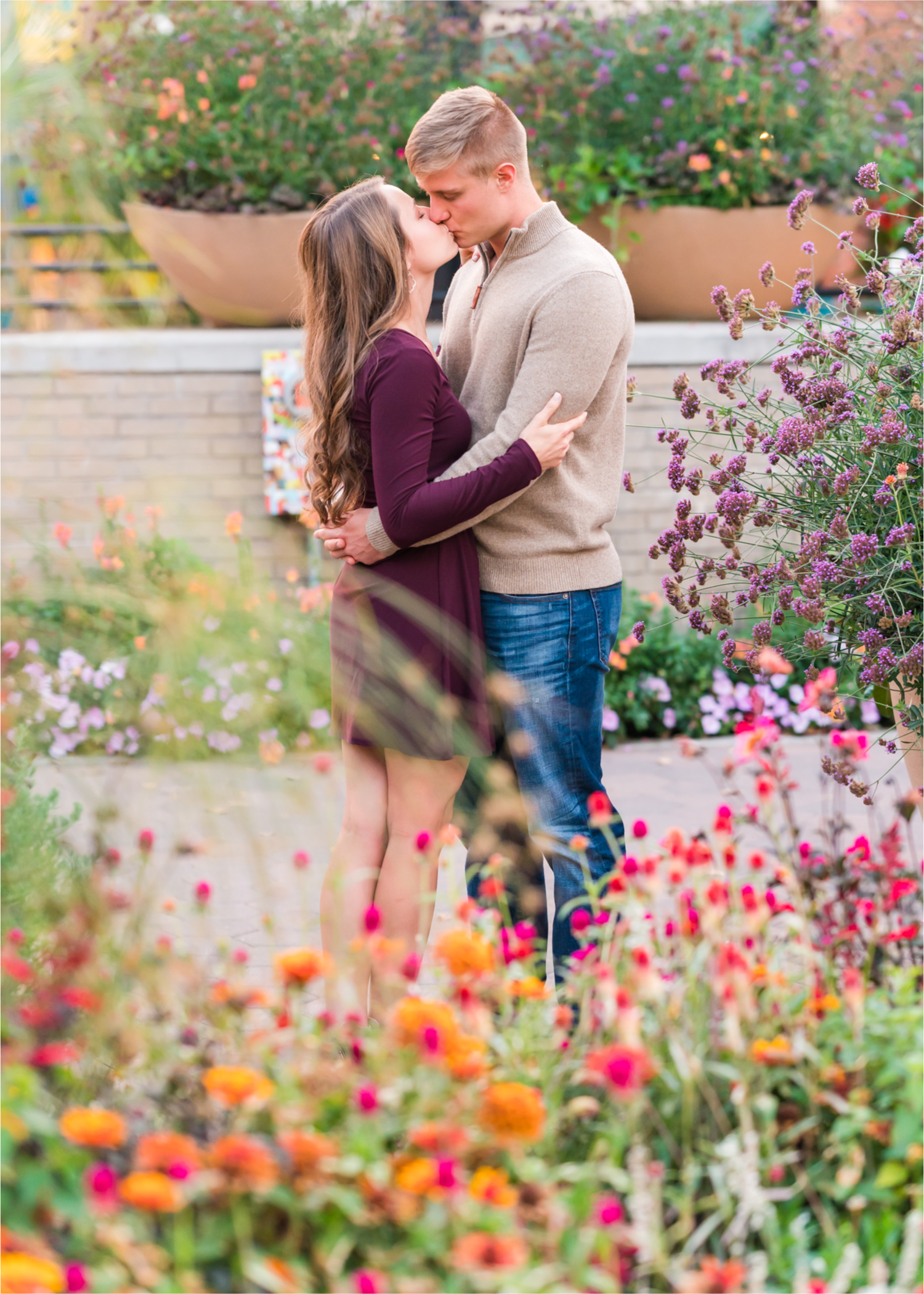 Fall Engagement in Old Town Fort Collins | Britni Girard Photography | Colorado Wedding Photography and Videography | Husband and Wife Team | Wandering the alley's and old town square with twinkle lights all around