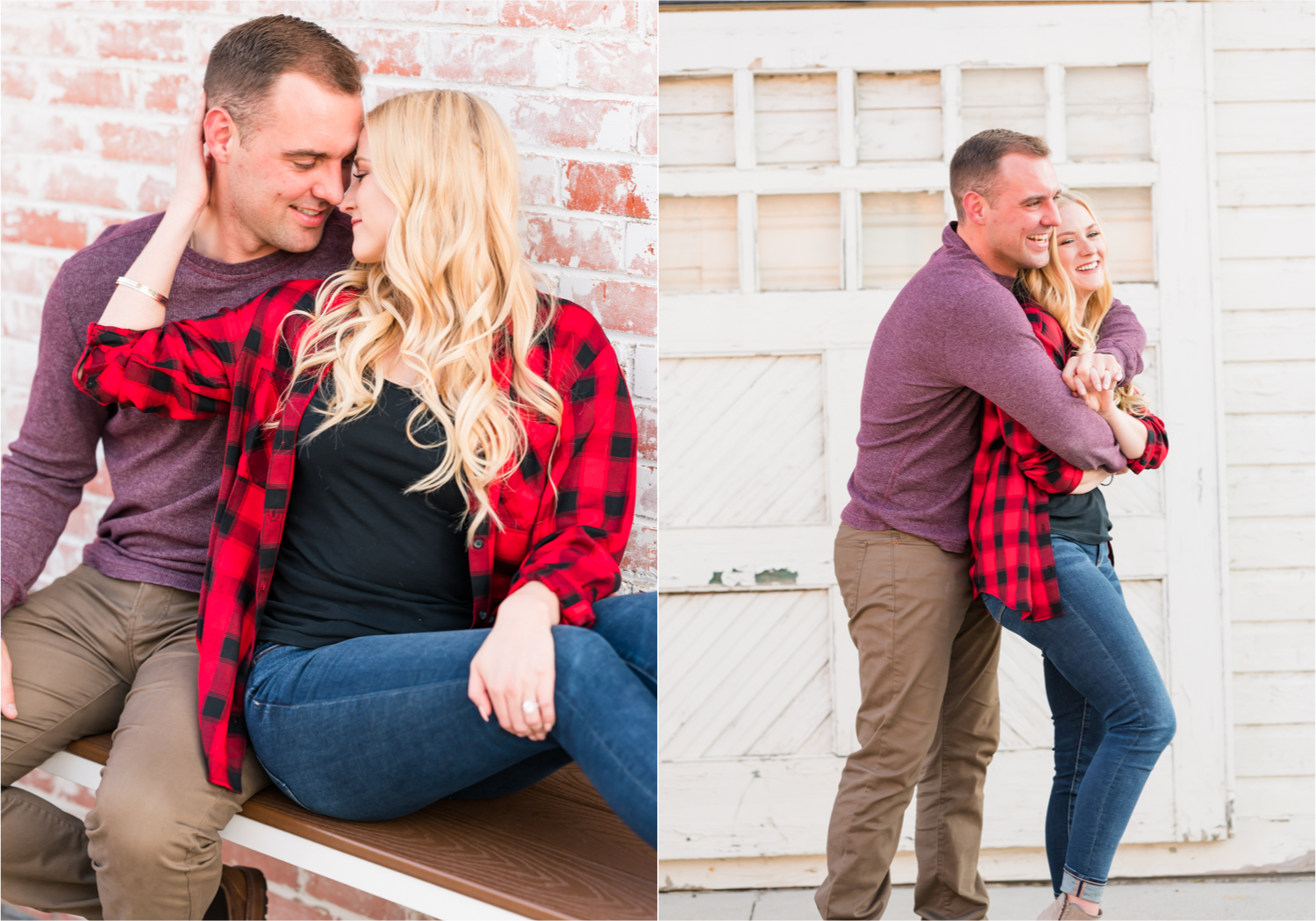 Romantic Fall Farmhouse Engagement at Jessup Farm | Britni Girard Photography | Colorado Wedding Photographer and Videography team | Rustic fences, fall leaves and barn doors in Fort Collins
