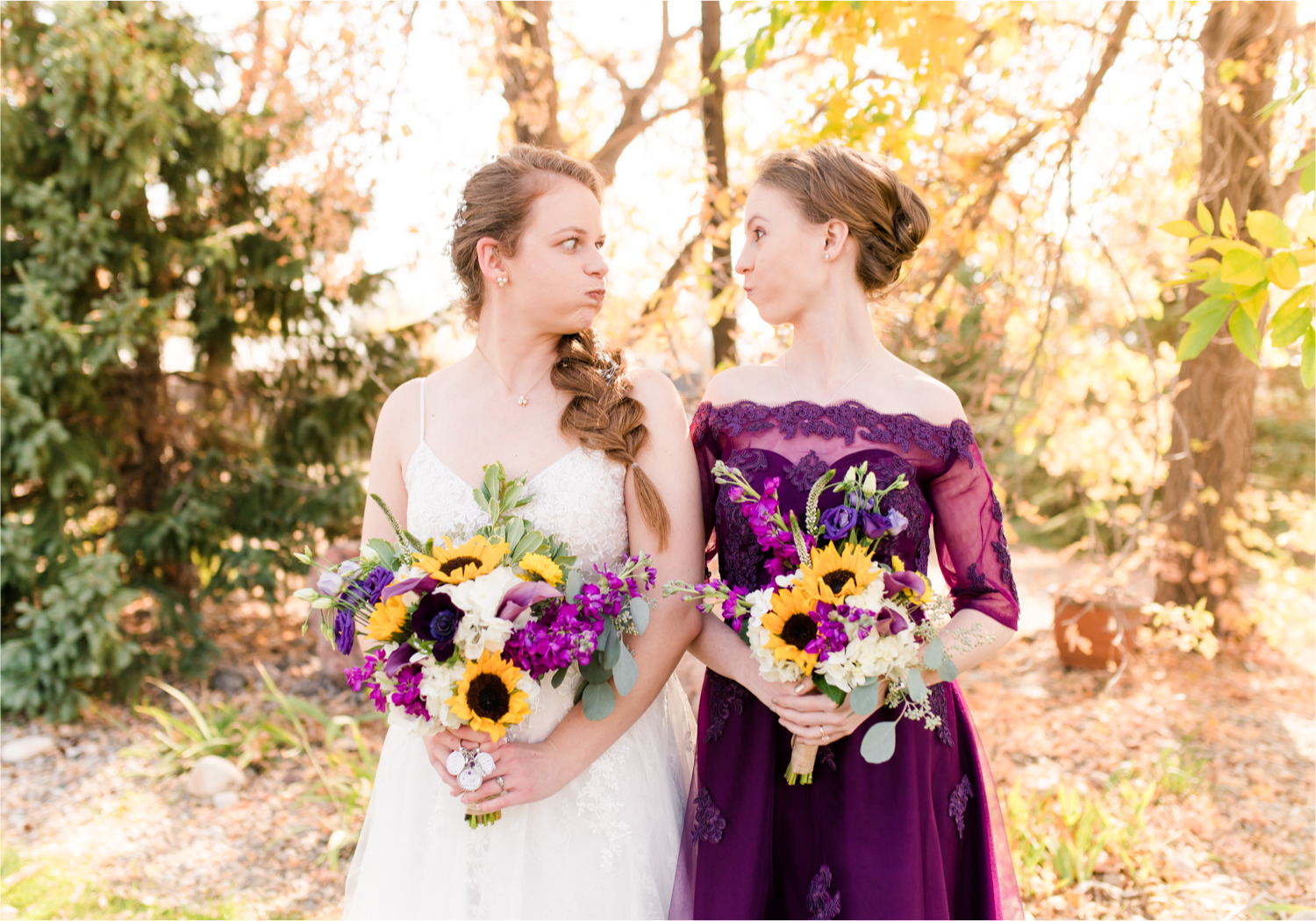 Rustic Fall Wedding at country home overlooking longs peak | Britni Girard Photography | Colorado Wedding Photography and Videography team | Fall colors, country fences leading to mountain views | Relaxed DIY wedding with elegant charm | Florals by Tahnee Wydra | Brides Dress from Abeille Bridal | Best Event Rentals