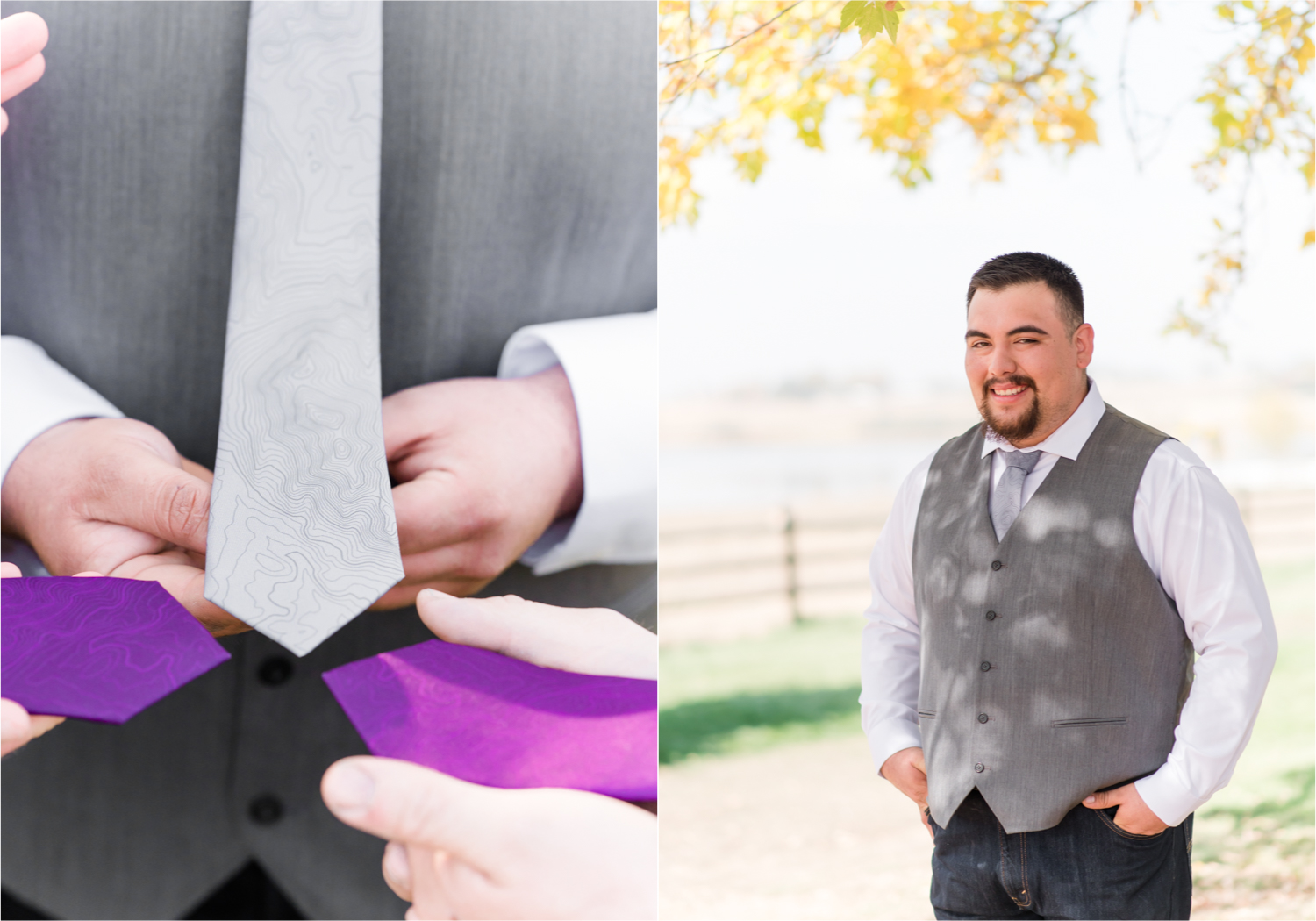 Rustic Fall Wedding at country home overlooking longs peak | Britni Girard Photography | Colorado Wedding Photography and Videography team | Fall colors, country fences leading to mountain views | Relaxed DIY wedding with elegant charm | Florals by Tahnee Wydra | Brides Dress from Abeille Bridal | Best Event Rentals