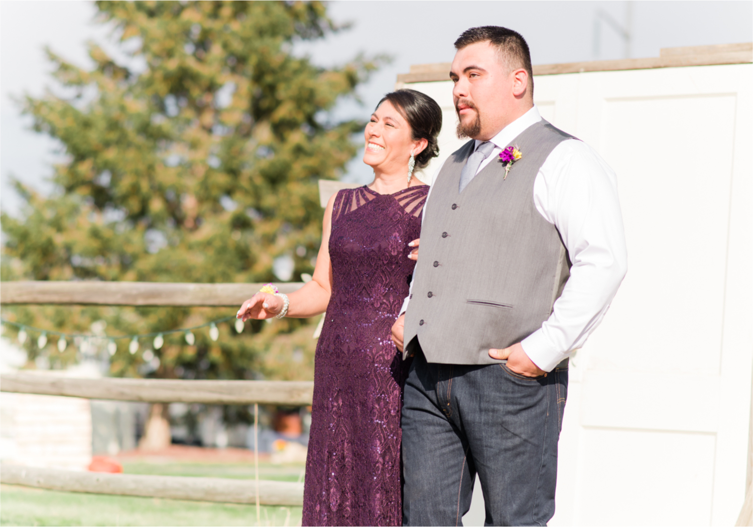 Rustic Fall Wedding at country home overlooking longs peak | Britni Girard Photography | Colorado Wedding Photography and Videography team | Fall colors, country fences leading to mountain views | Relaxed DIY wedding with elegant charm | Florals by Tahnee Wydra | Brides Dress from Abeille Bridal | Best Event Rentals