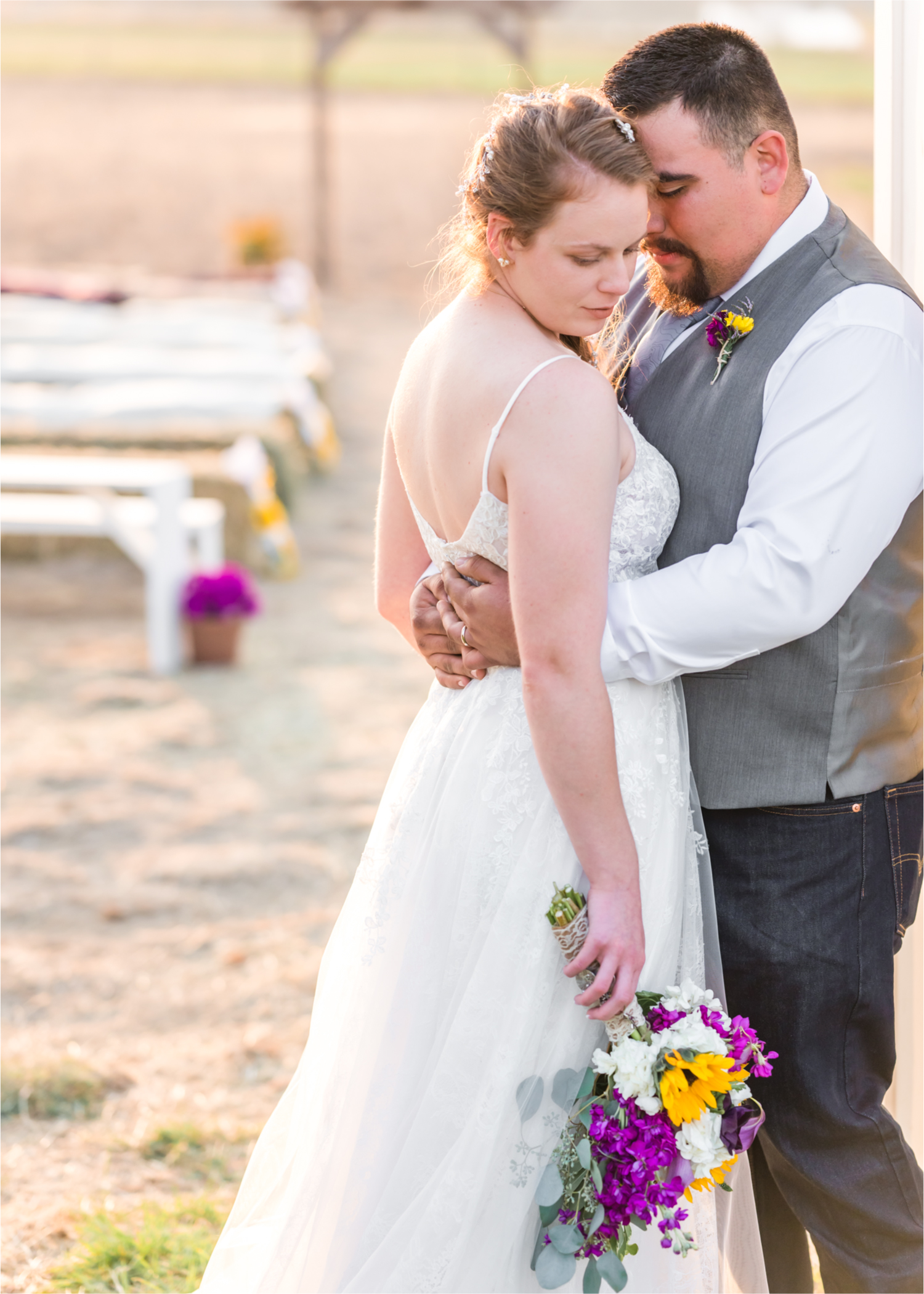 Rustic Fall Wedding at country home overlooking longs peak | Britni Girard Photography | Colorado Wedding Photography and Videography team | Fall colors, country fences leading to mountain views | Relaxed DIY wedding with elegant charm | Florals by Tahnee Wydra | Brides Dress from Abeille Bridal | Best Event Rentals