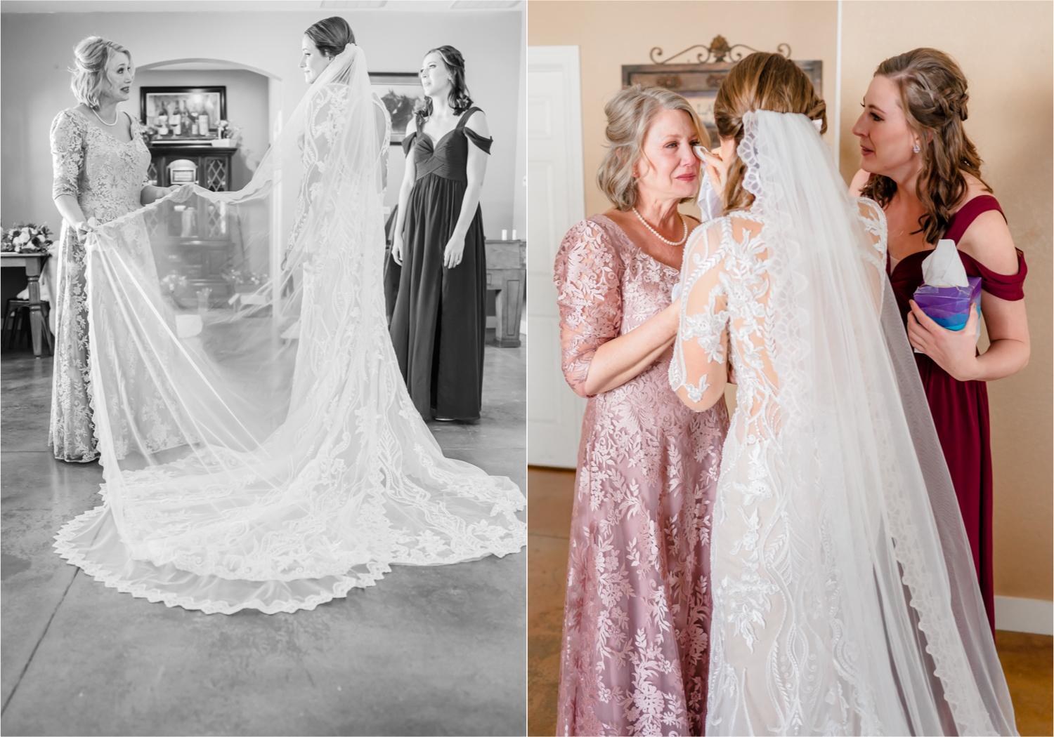 Winter Wonderland Wedding in Colorado Springs | Britni Girard Photography Colorado Wedding Photography and Film Team | Snow covered mountains and Christmas just a few days away | Annika + John's Nostalgic Winter Wedding | Bride's Dress iDream Bridal Essence of Australia | Air Force Academy | Mother of Bride Gift was veil made from mother's wedding dress