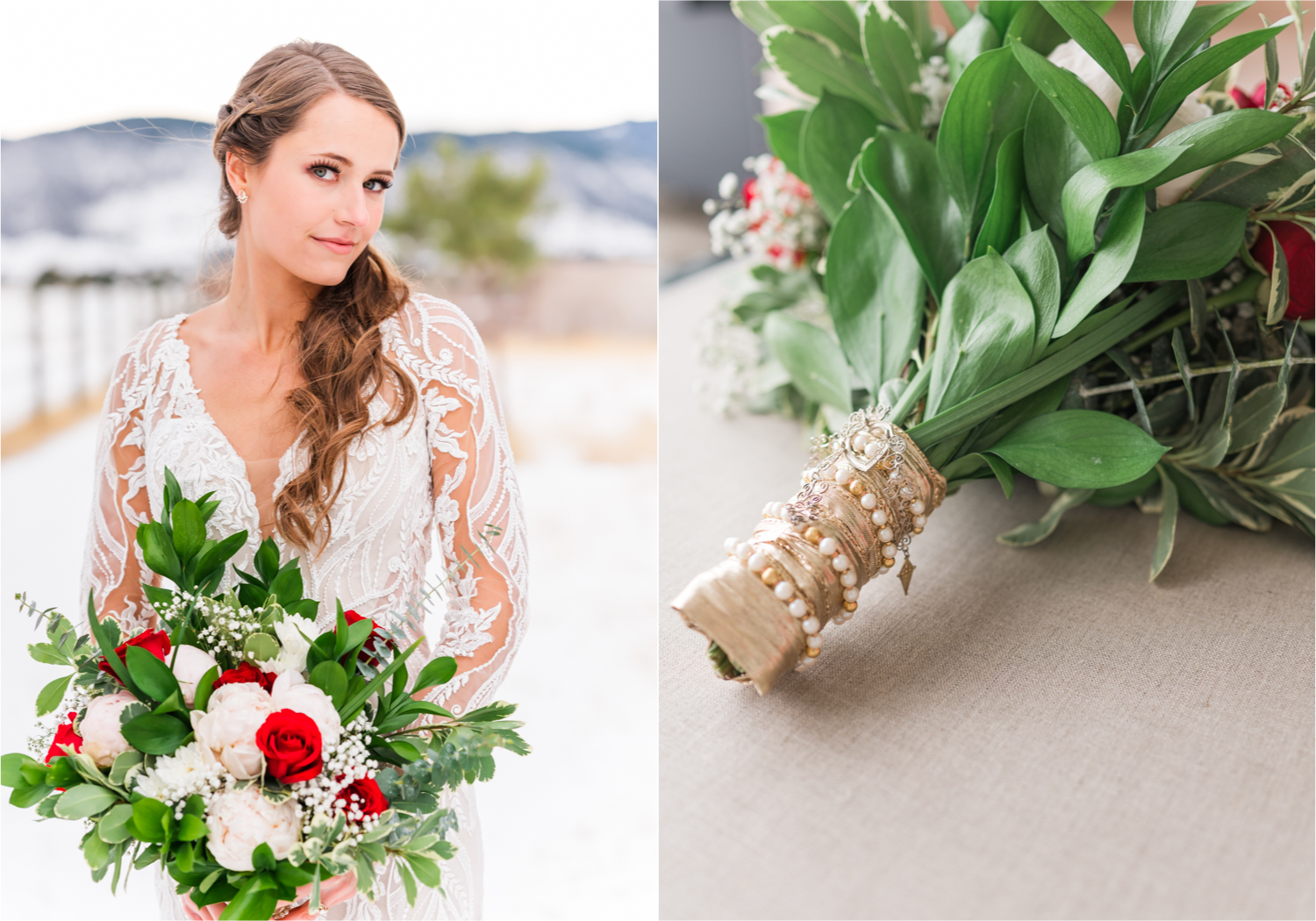 Winter Wonderland Wedding in Colorado Springs | Britni Girard Photography Colorado Wedding Photography and Film Team | Snow covered mountains and Christmas just a few days away | Annika + John's Nostalgic Winter Wedding | Bride's Dress iDream Bridal Essence of Australia | Air Force Academy 