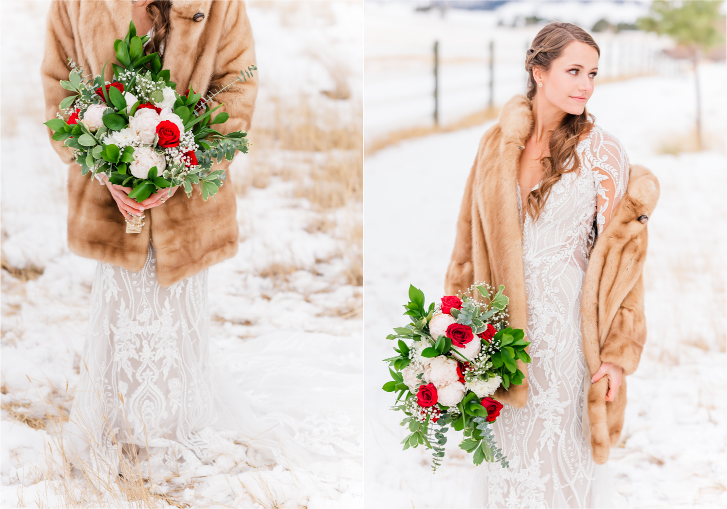 Winter Wonderland Wedding in Colorado Springs | Britni Girard Photography Colorado Wedding Photography and Film Team | Snow covered mountains and Christmas just a few days away | Annika + John's Nostalgic Winter Wedding | Bride's Dress iDream Bridal Essence of Australia | Air Force Academy 