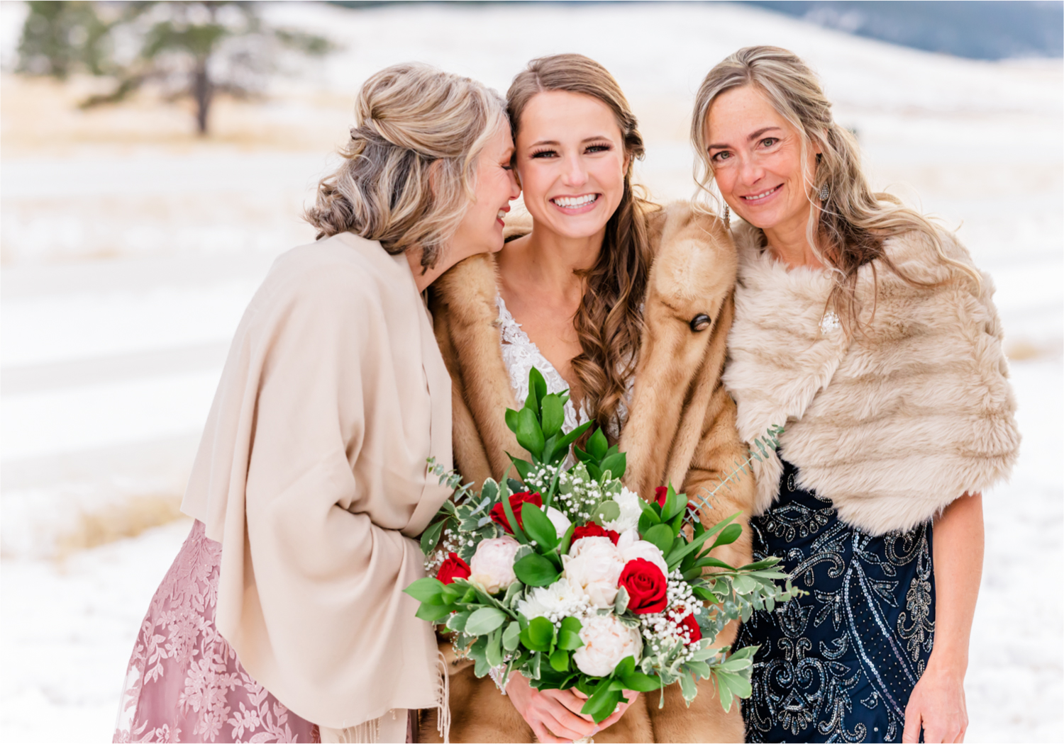 Winter Wonderland Wedding in Colorado Springs | Britni Girard Photography Colorado Wedding Photography and Film Team | Snow covered mountains and Christmas just a few days away | Annika + John's Nostalgic Winter Wedding | Bride's Dress iDream Bridal Essence of Australia | Air Force Academy | 