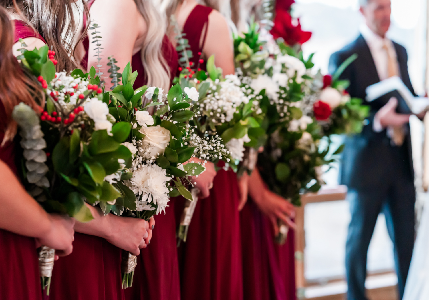 Winter Wonderland Wedding in Colorado Springs | Britni Girard Photography Colorado Wedding Photography and Film Team | Snow covered mountains and Christmas just a few days away | Annika + John's Nostalgic Winter Wedding | Bride's Dress iDream Bridal Essence of Australia | Air Force Academy | Ceremony Entrance Rustic Cabin 