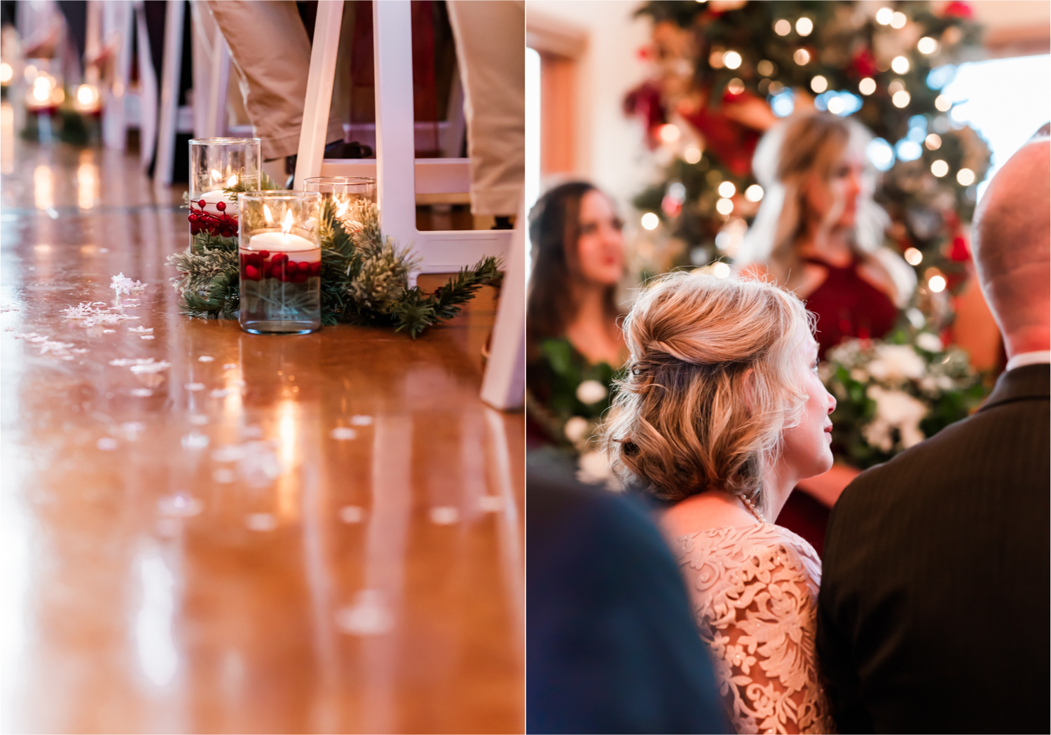 Winter Wonderland Wedding in Colorado Springs | Britni Girard Photography Colorado Wedding Photography and Film Team | Snow covered mountains and Christmas just a few days away | Annika + John's Nostalgic Winter Wedding | Bride's Dress iDream Bridal Essence of Australia | Air Force Academy | Ceremony Entrance Rustic Cabin 