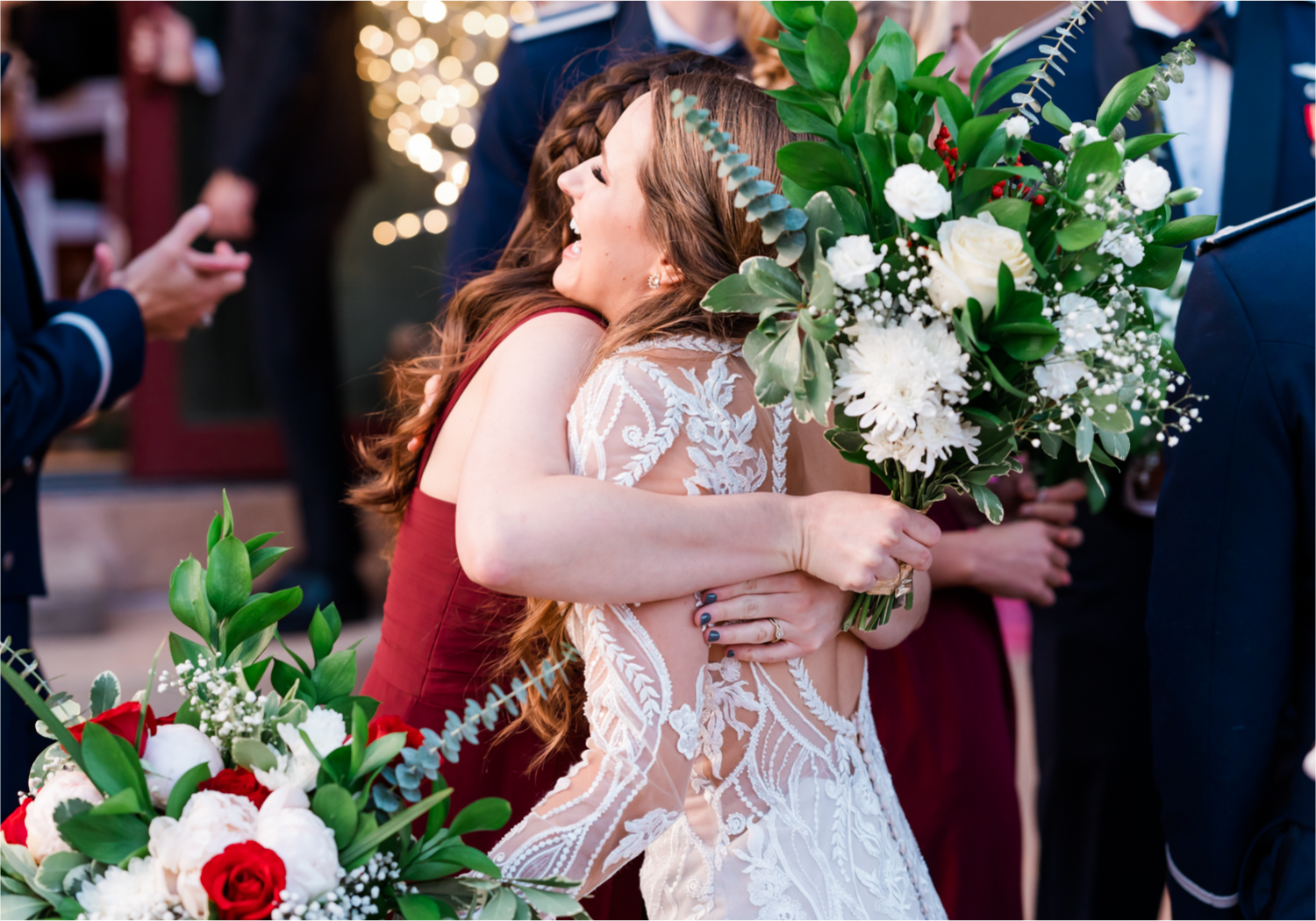 Winter Wonderland Wedding in Colorado Springs | Britni Girard Photography Colorado Wedding Photography and Film Team | Snow covered mountains and Christmas just a few days away | Annika + John's Nostalgic Winter Wedding | Bride's Dress iDream Bridal Essence of Australia | Air Force Academy | 