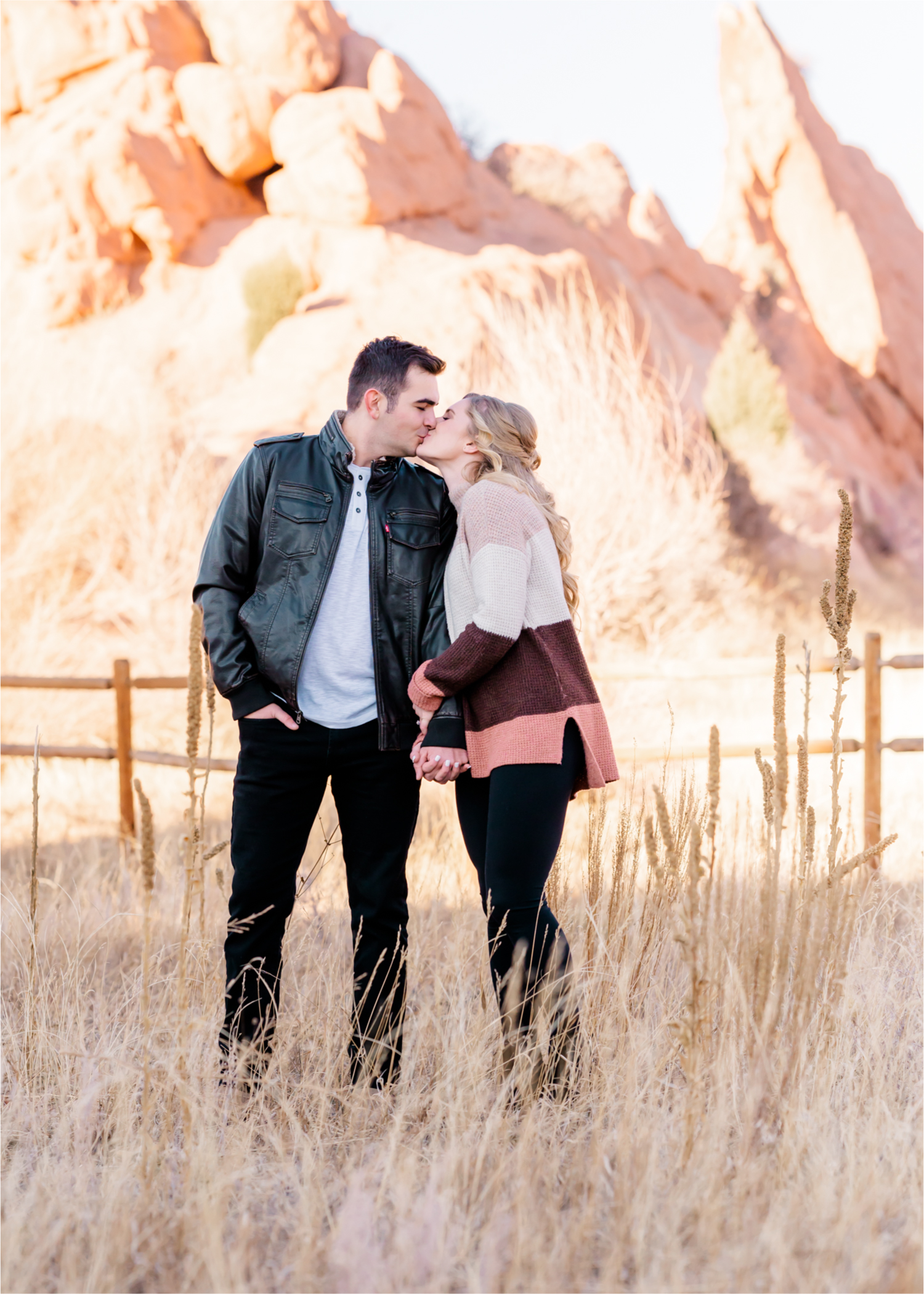 Winter Engagement at Red Rock Canyon Open Space in Colorado Springs | Britni Girard Photography Colorado Wedding Photography and Videography Team | Romantic strolls through the canyons and snuggles from the cold for these two Air Force Academy Graduates