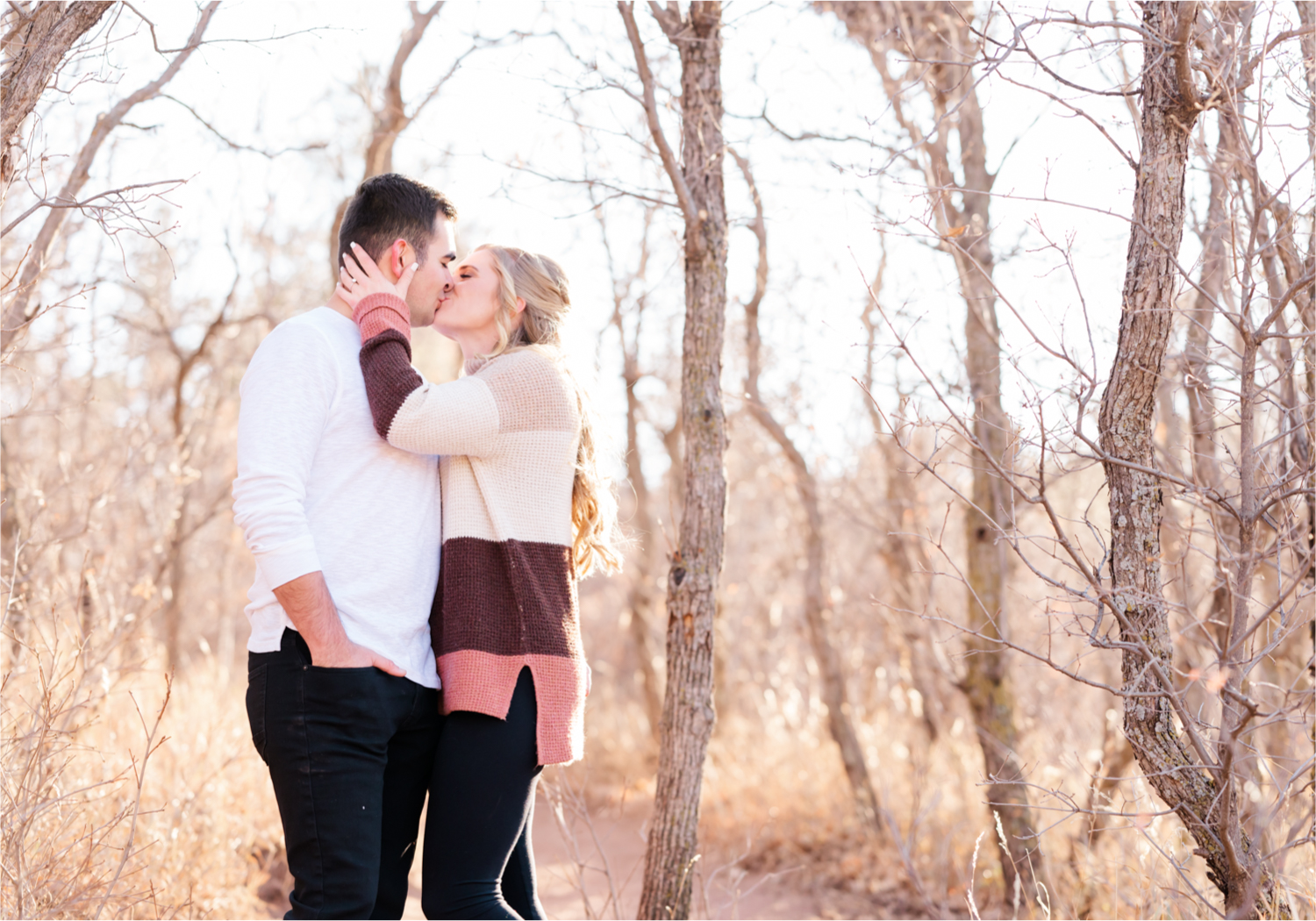 Winter Engagement at Red Rock Canyon Open Space in Colorado Springs | Britni Girard Photography Colorado Wedding Photography and Videography Team | Romantic strolls through the canyons and snuggles from the cold for these two Air Force Academy Graduates