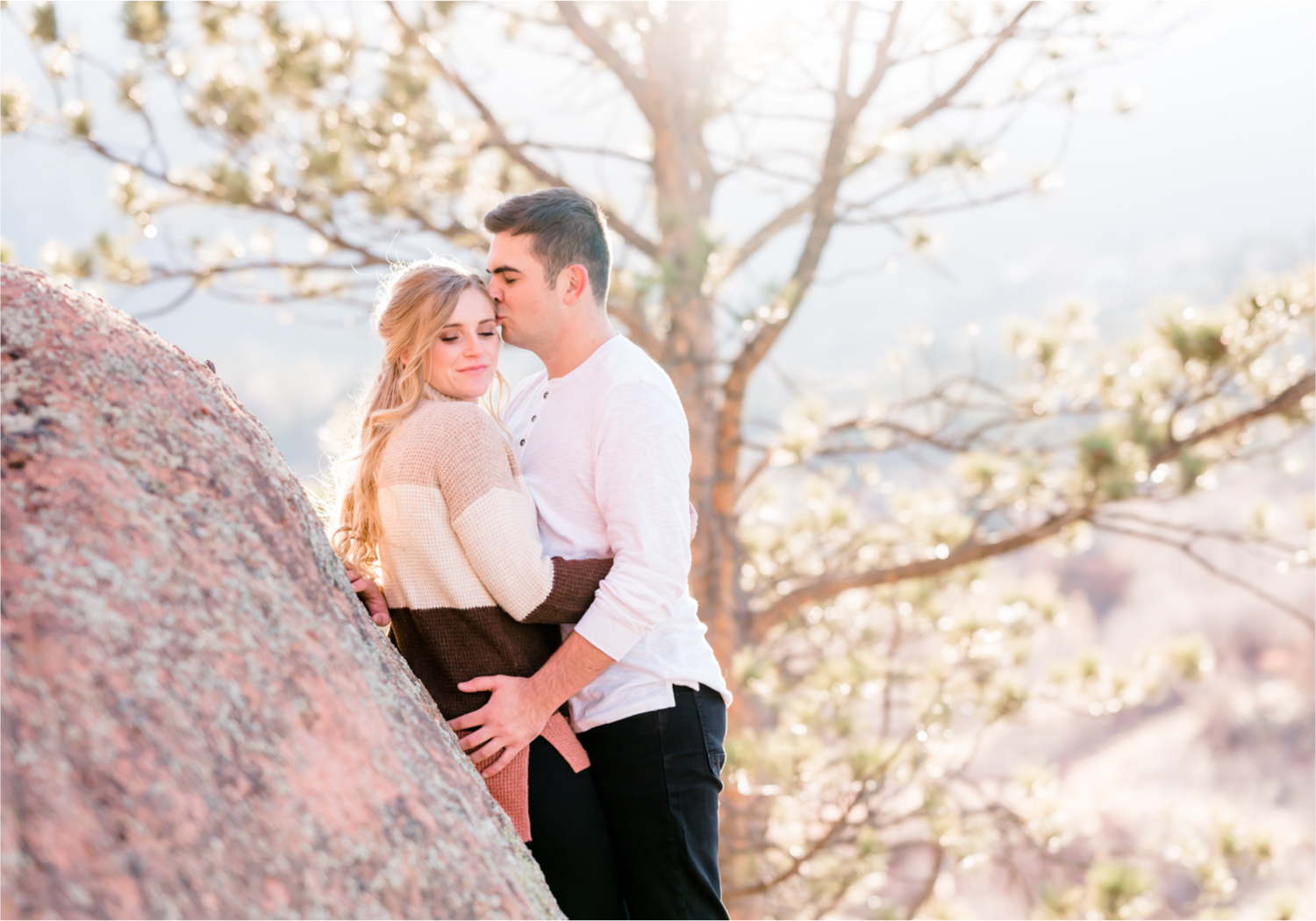 Winter Engagement at Red Rock Canyon Open Space in Colorado Springs | Britni Girard Photography Colorado Wedding Photography and Videography Team | Romantic strolls through the canyons and snuggles from the cold for these two Air Force Academy Graduates
