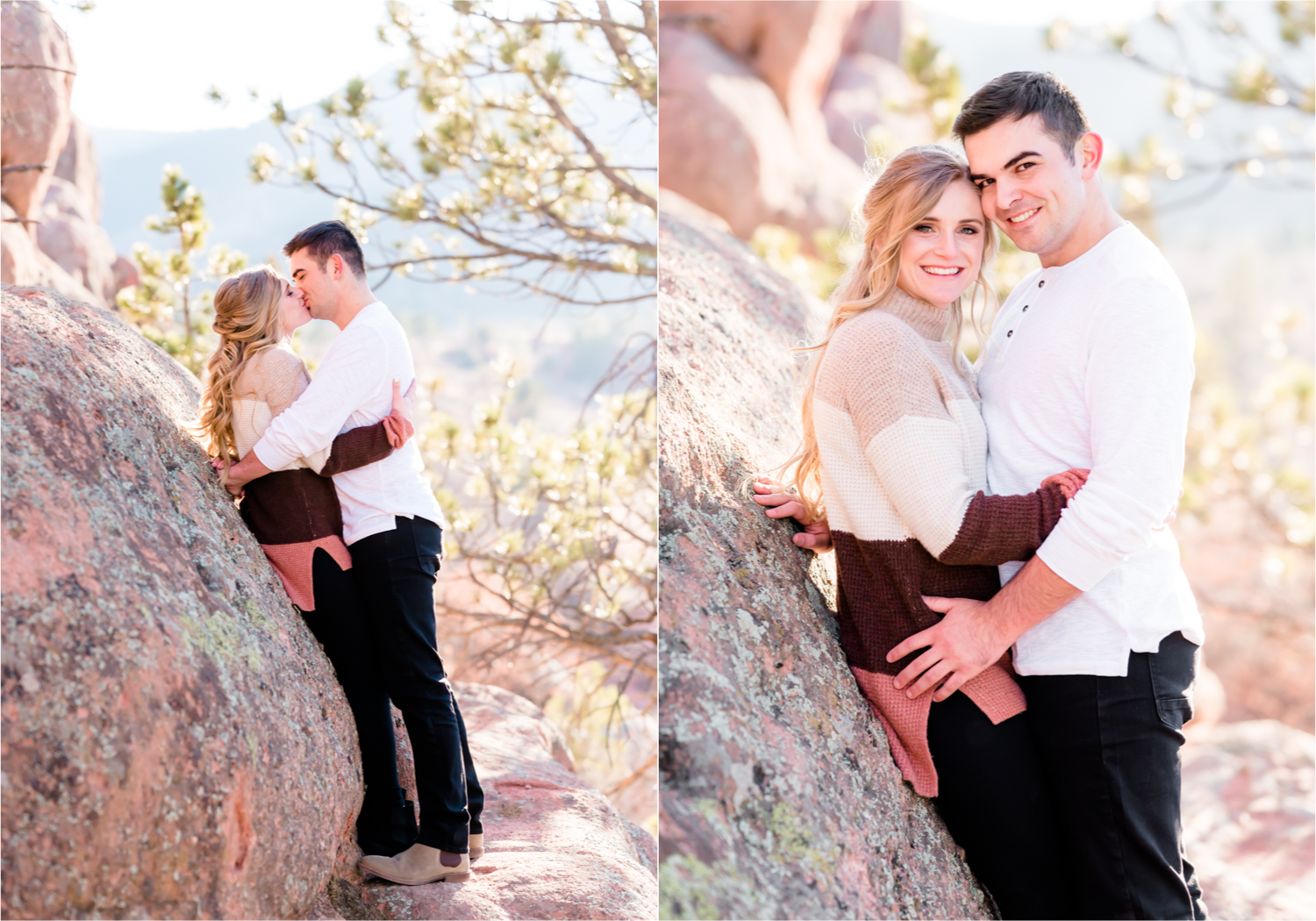 Winter Engagement at Red Rock Canyon Open Space in Colorado Springs | Britni Girard Photography Colorado Wedding Photography and Videography Team | Romantic strolls through the canyons and snuggles from the cold for these two Air Force Academy Graduates
