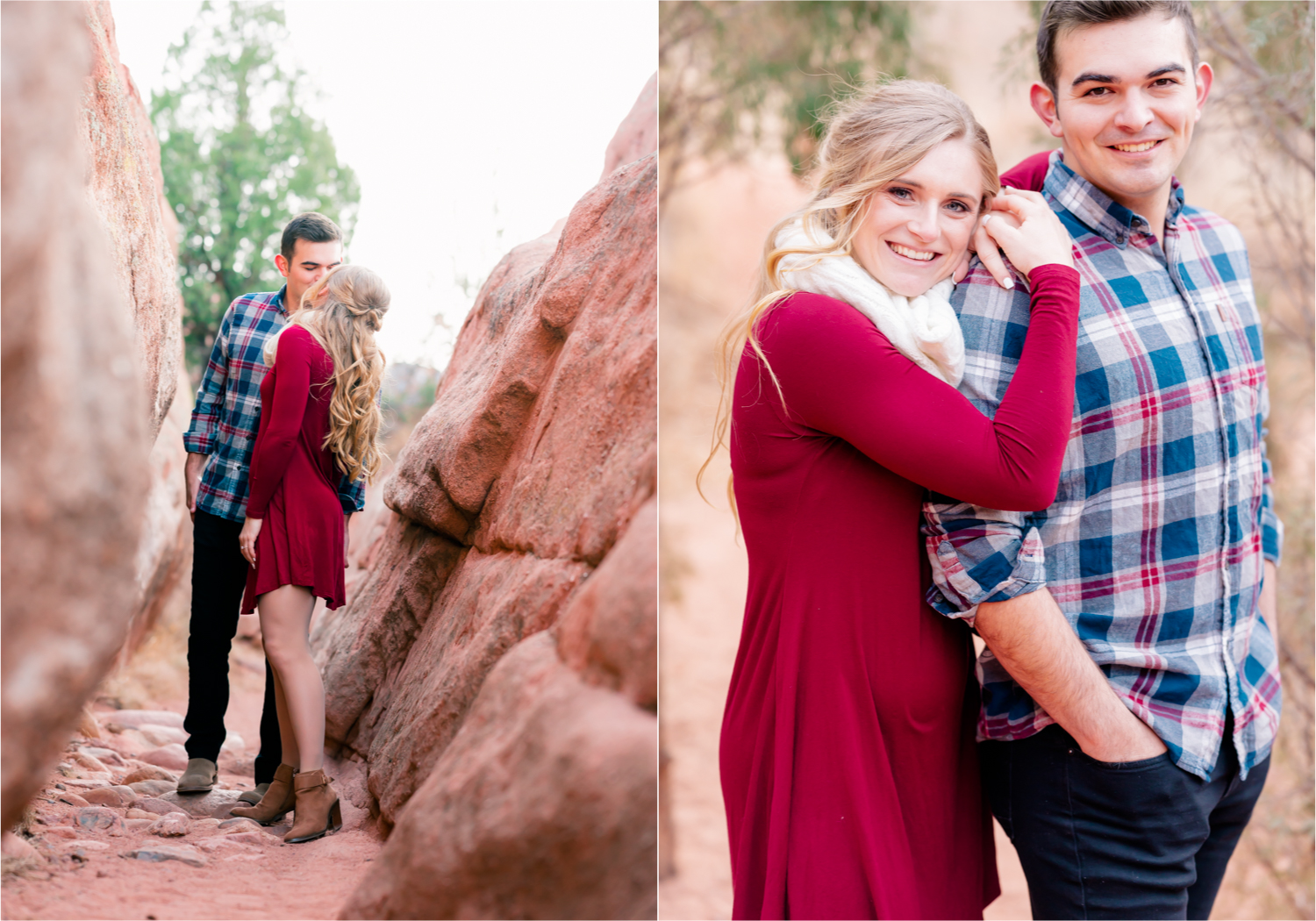 Winter Engagement at Red Rock Canyon Open Space in Colorado Springs | Britni Girard Photography Colorado Wedding Photography and Videography Team | Romantic strolls through the canyons and snuggles from the cold for these two Air Force Academy Graduates