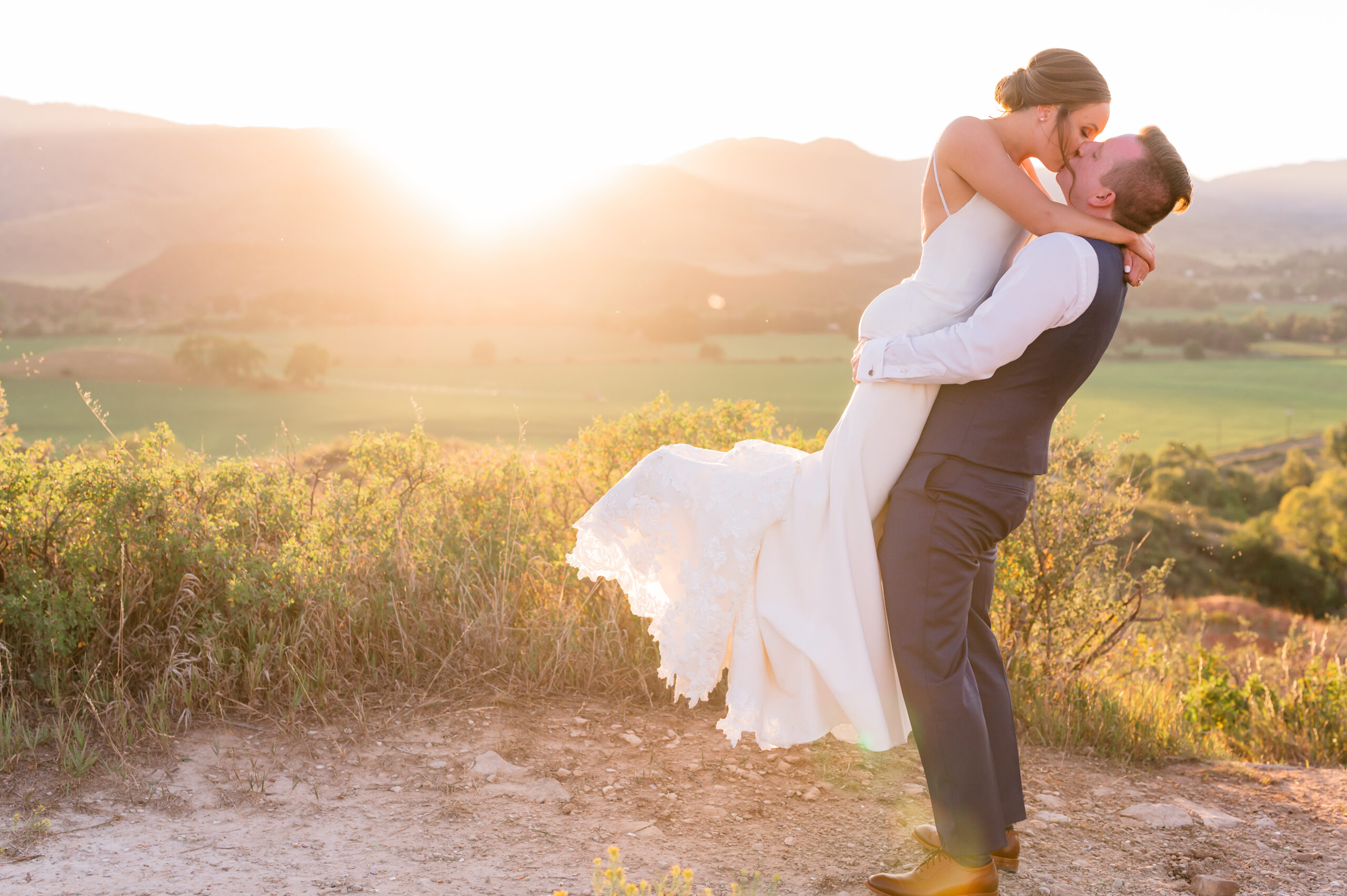 Summer Wedding Hillside Vineyard