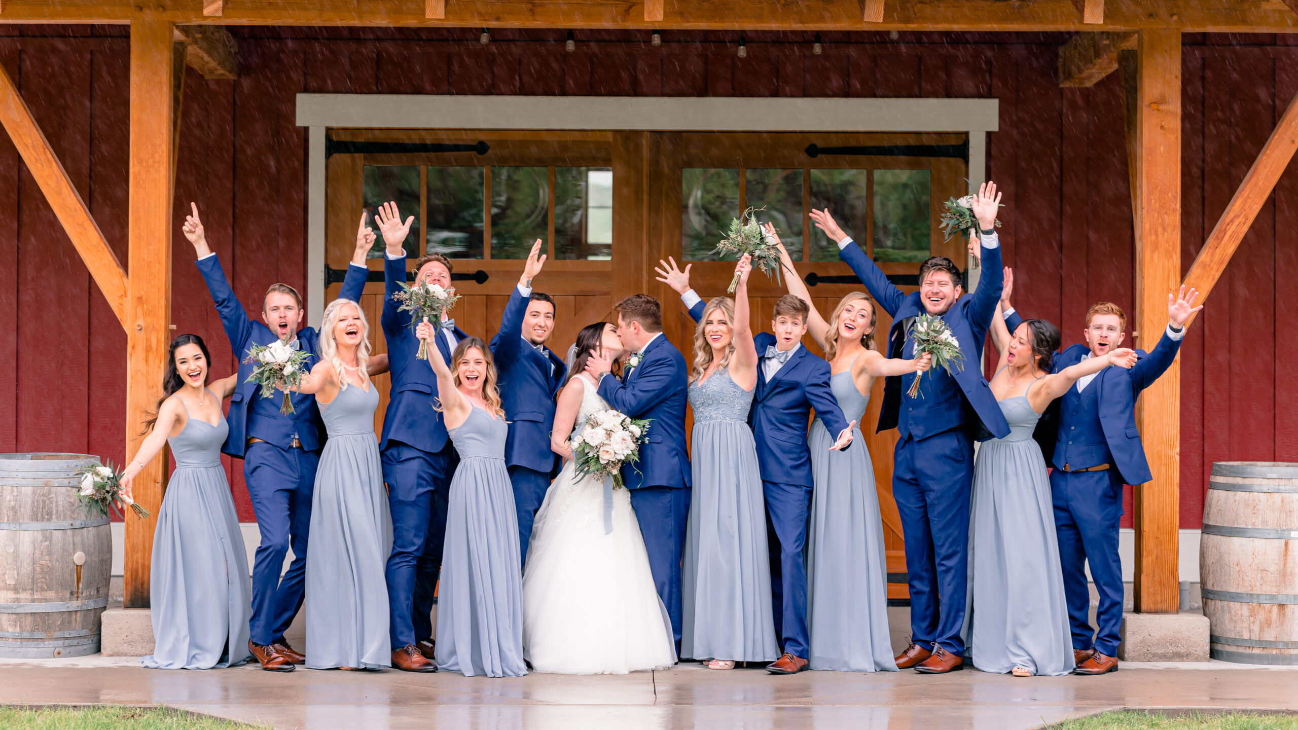 Rain on Wedding Day at Sweet Heart Winery | Britni Girard Photography - Tips for Photographers for rain on a wedding day - Shoot Wedding Party under Covered Porch