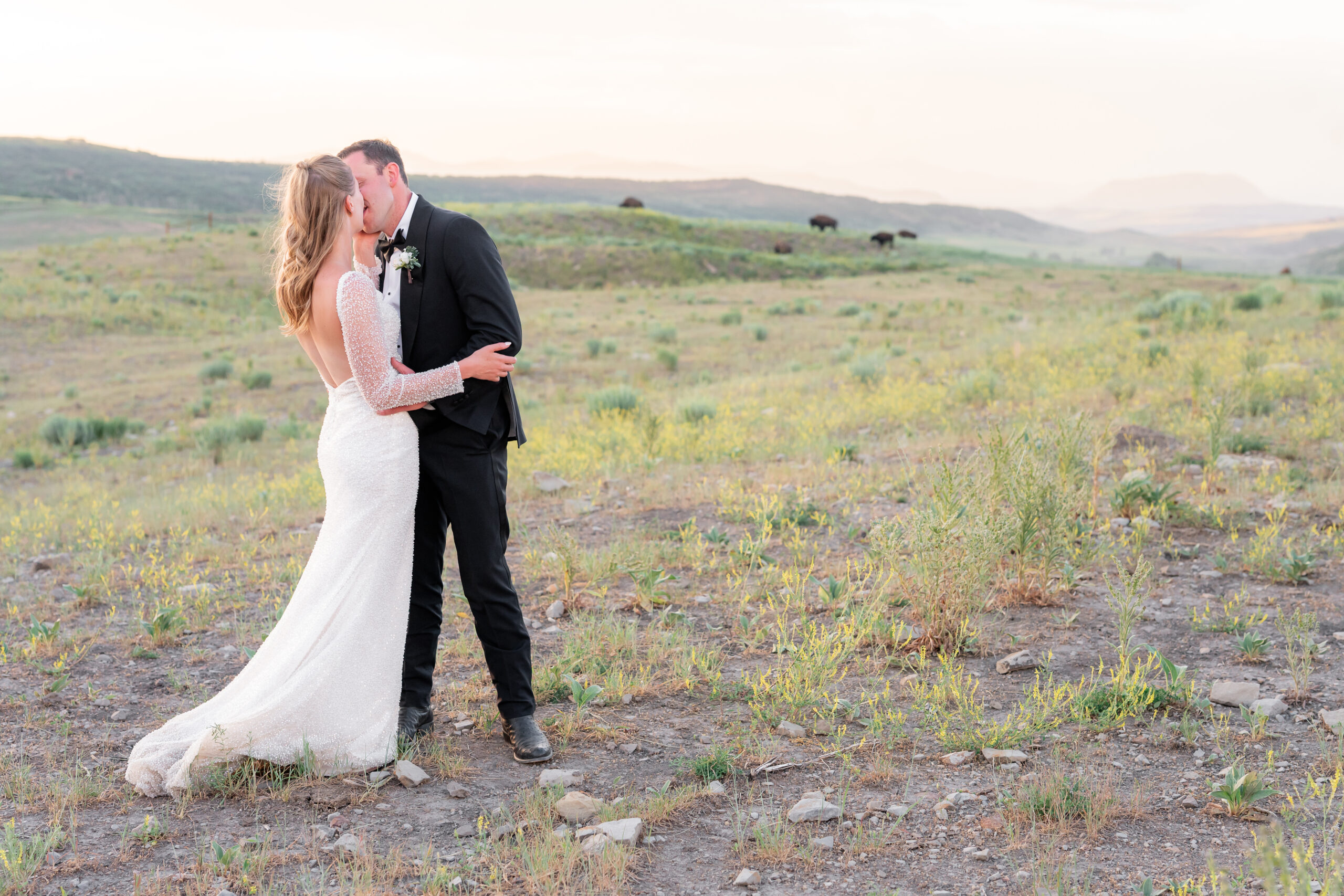 Black Attire Wedding at Lucky 8 Ranch near Steamboat Springs - Girard Photography & Films Steamboat Springs Wedding Photographer and Videographer